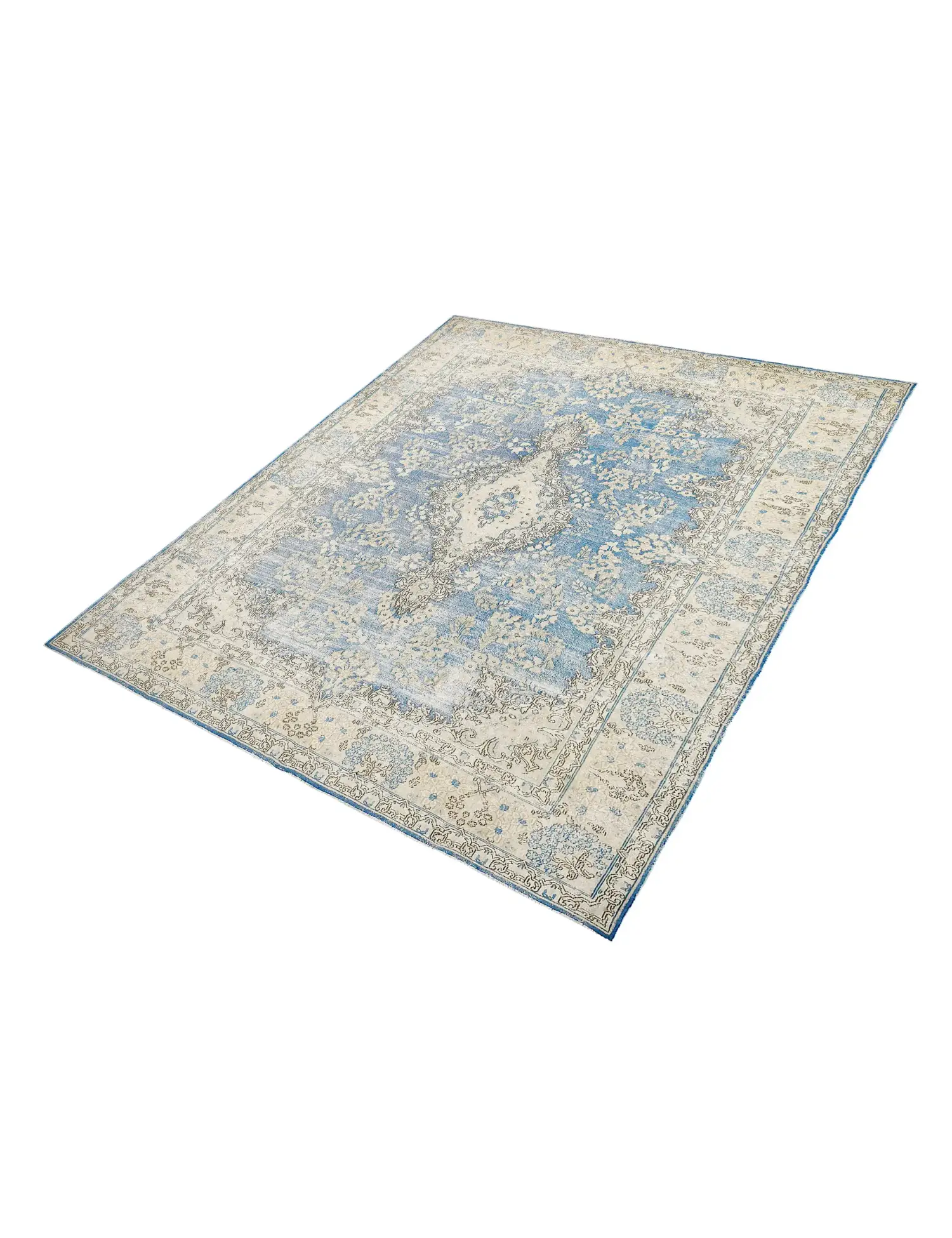 Bleu Persan Tapis Persan vintage 291 x 202 cm - Tapis fait main unique