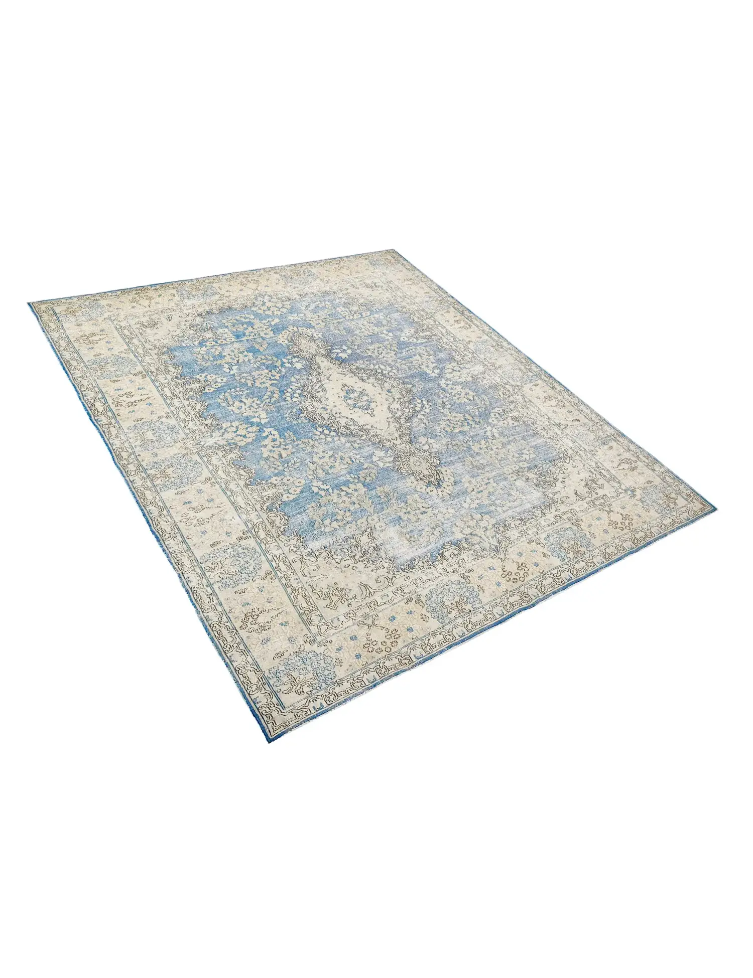 Bleu Persan Tapis Persan vintage 291 x 202 cm - Tapis fait main unique