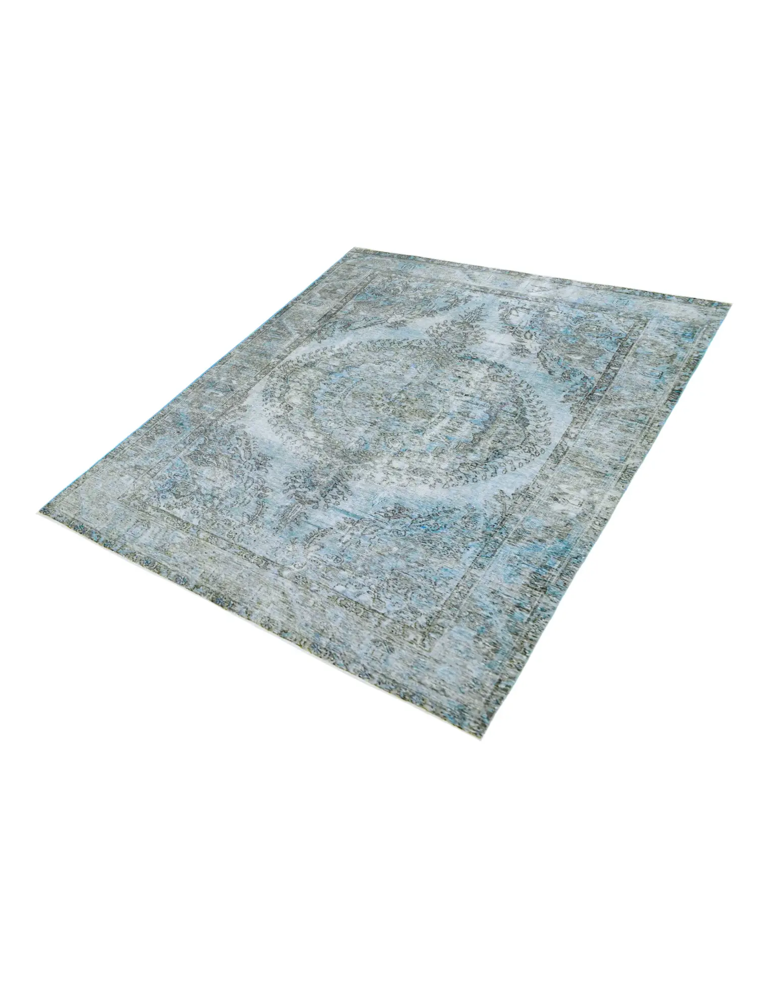 Grijs Perzië Perzisch Vintage Tapijt 276 x 186 cm - Uniek handgemaakt tapijt