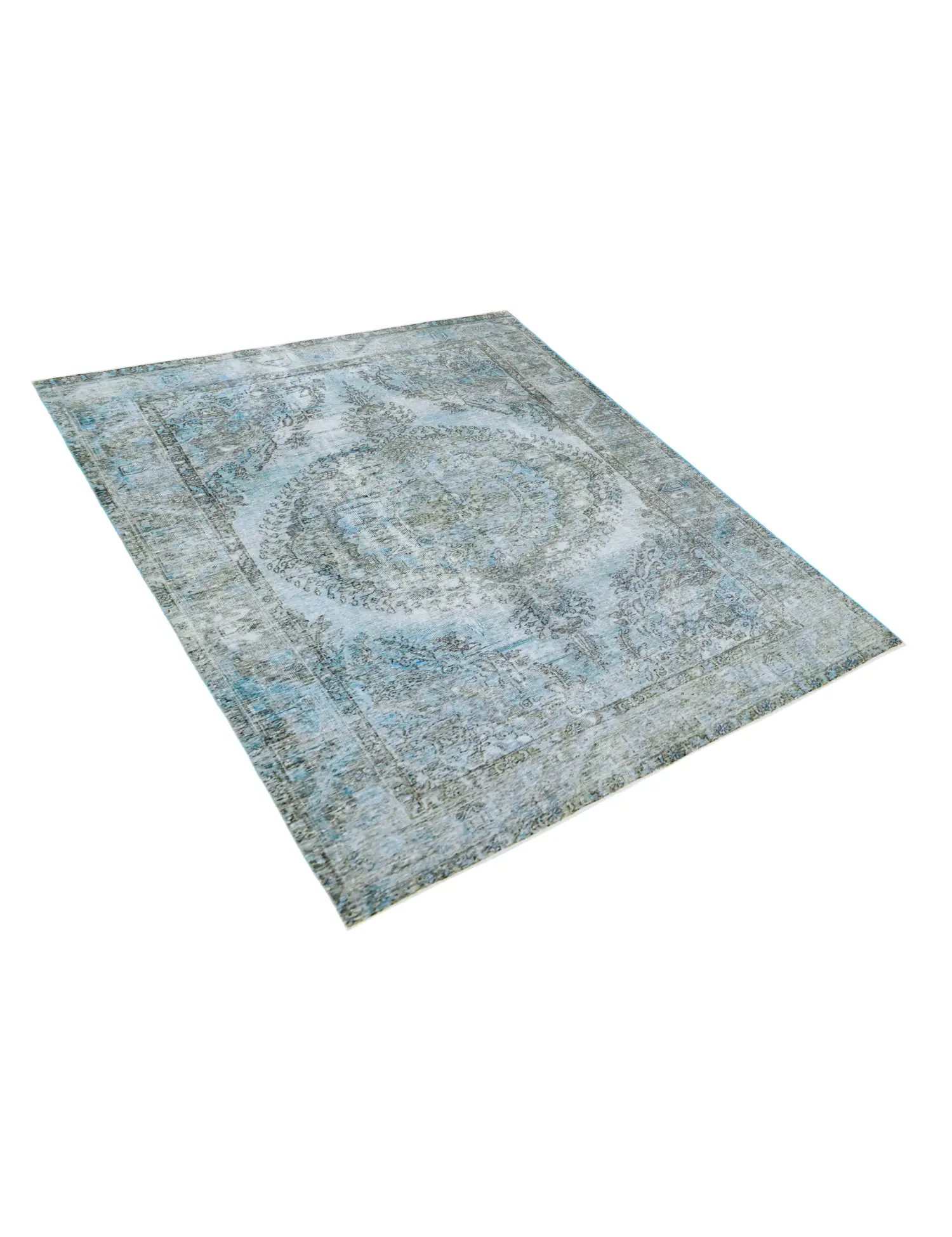 Grijs Perzië Perzisch Vintage Tapijt 276 x 186 cm - Uniek handgemaakt tapijt