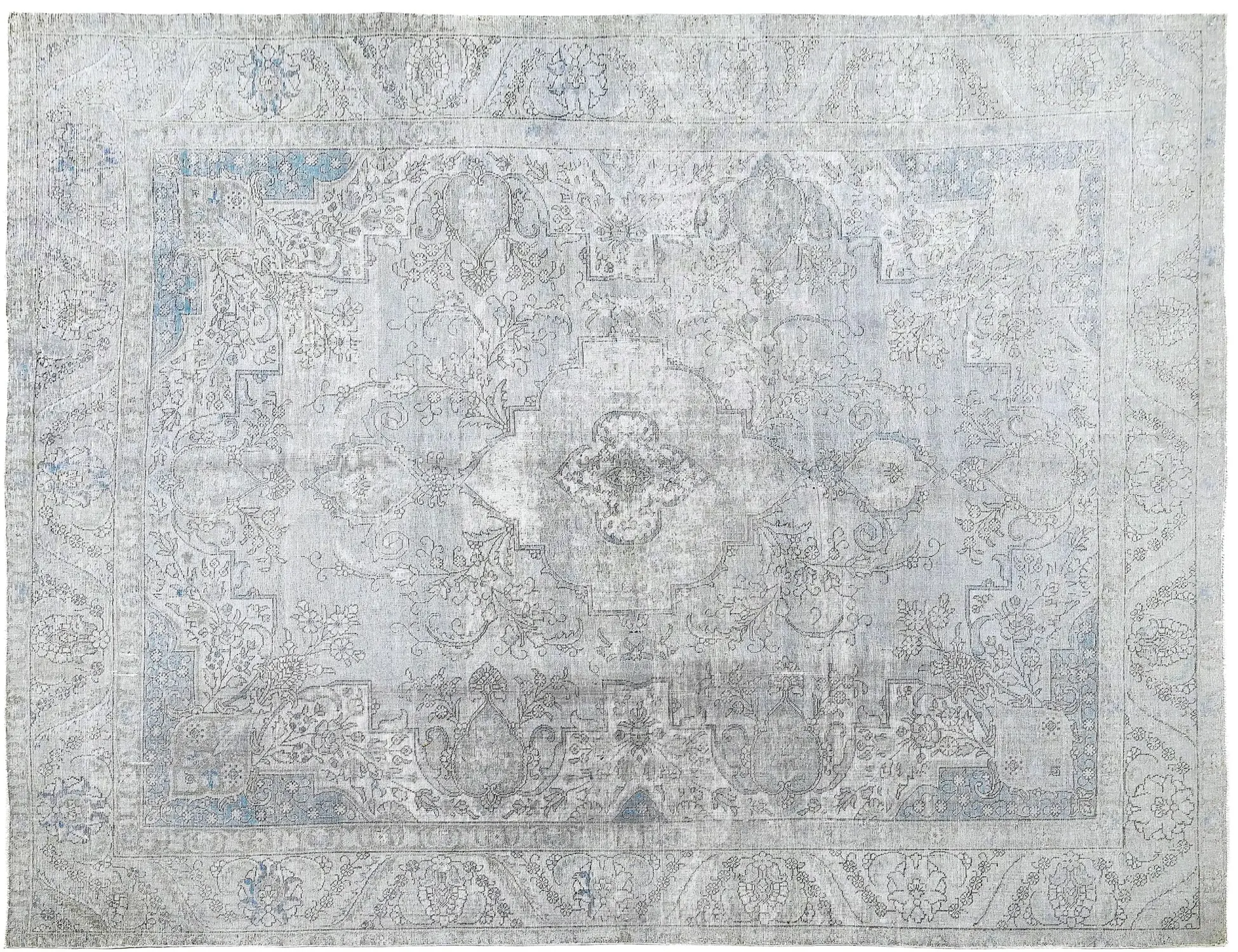 Blå Persien Persisk vintage matta 384 x 291 cm - Unik handgjord matta