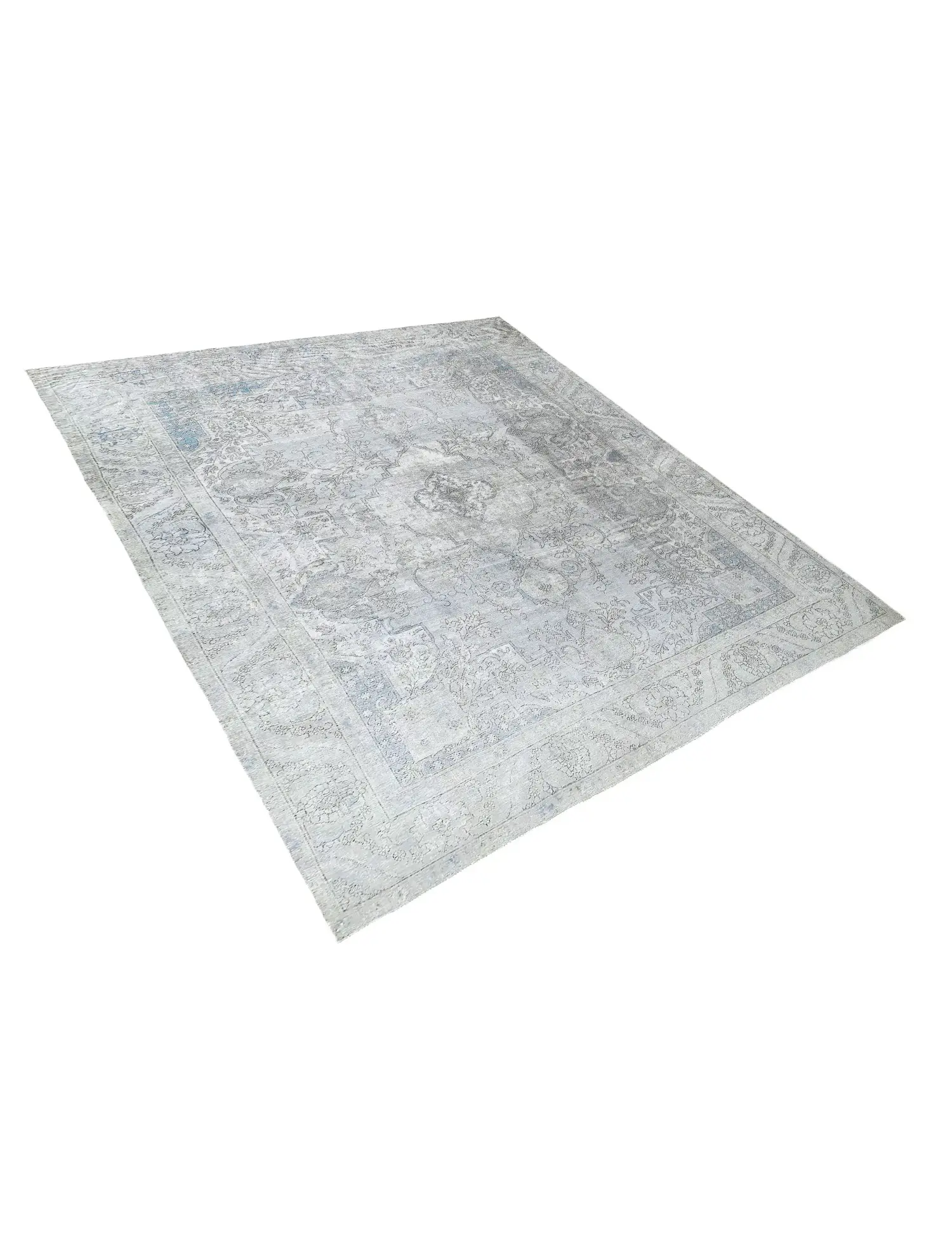Blå Persien Persisk vintage matta 384 x 291 cm - Unik handgjord matta
