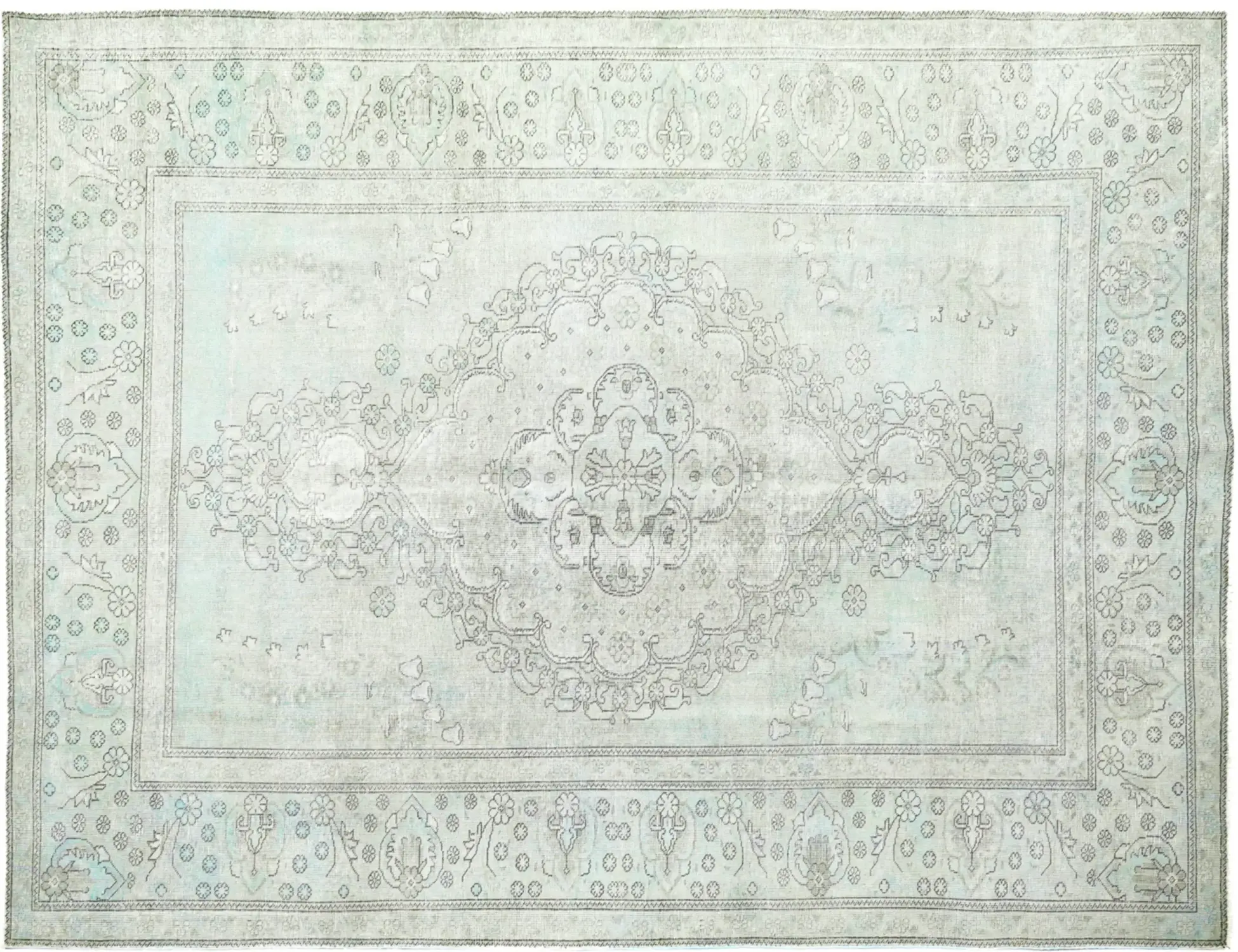 Bleu Persan Tapis Persan vintage 340 x 238 cm - Tapis fait main unique