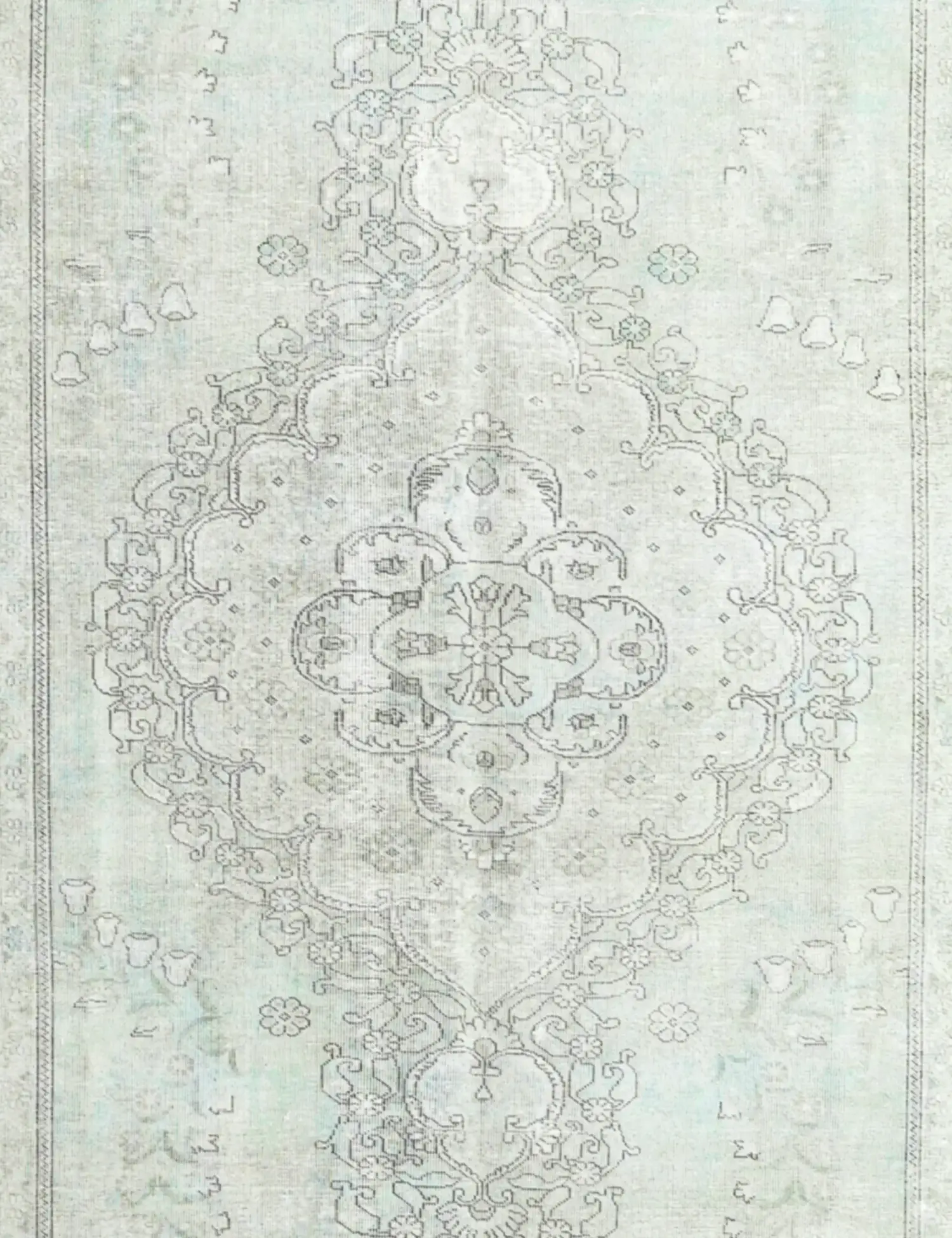 Bleu Persan Tapis Persan vintage 340 x 238 cm - Tapis fait main unique