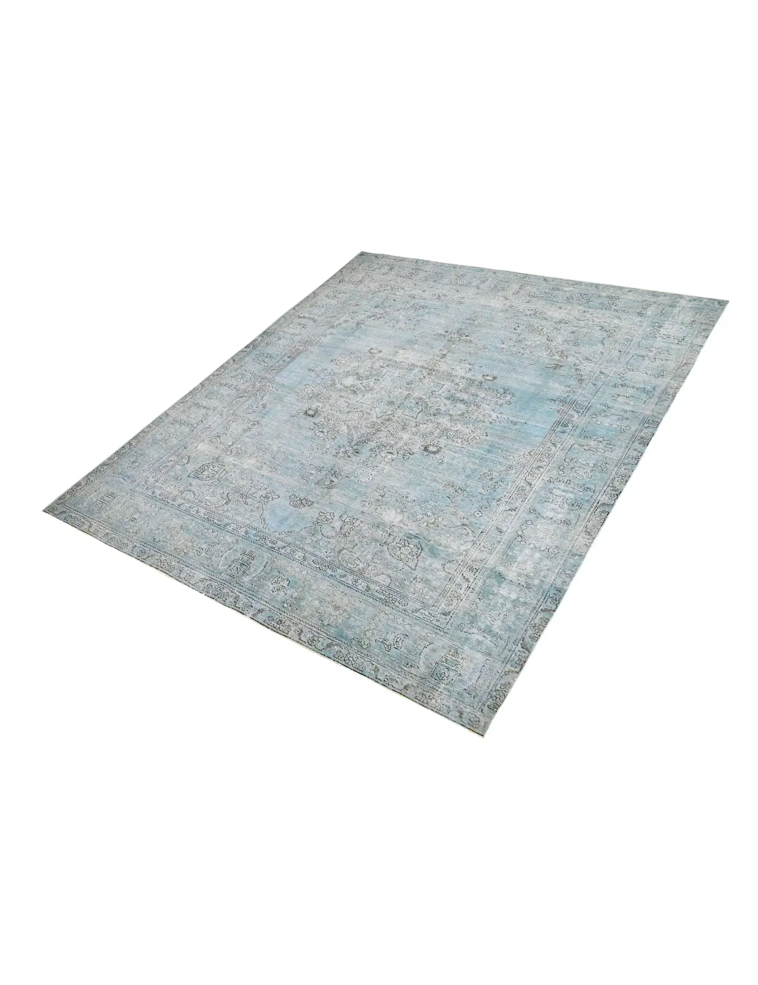 Bleu Persan Tapis Persan vintage 327 x 256 cm - Tapis fait main unique