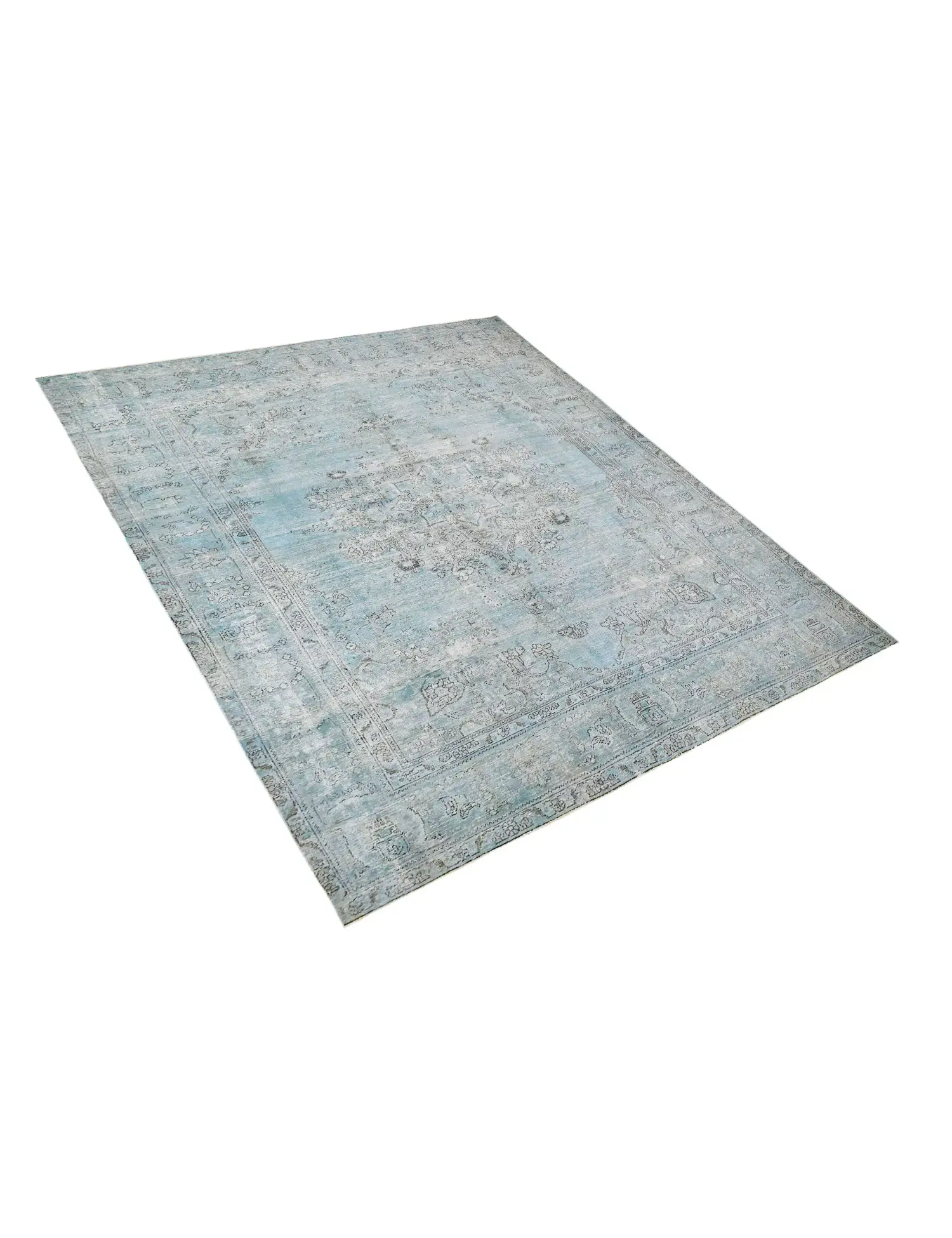 Bleu Persan Tapis Persan vintage 327 x 256 cm - Tapis fait main unique