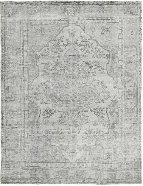 Grå Persien Persisk vintage matta 270 x 194 cm