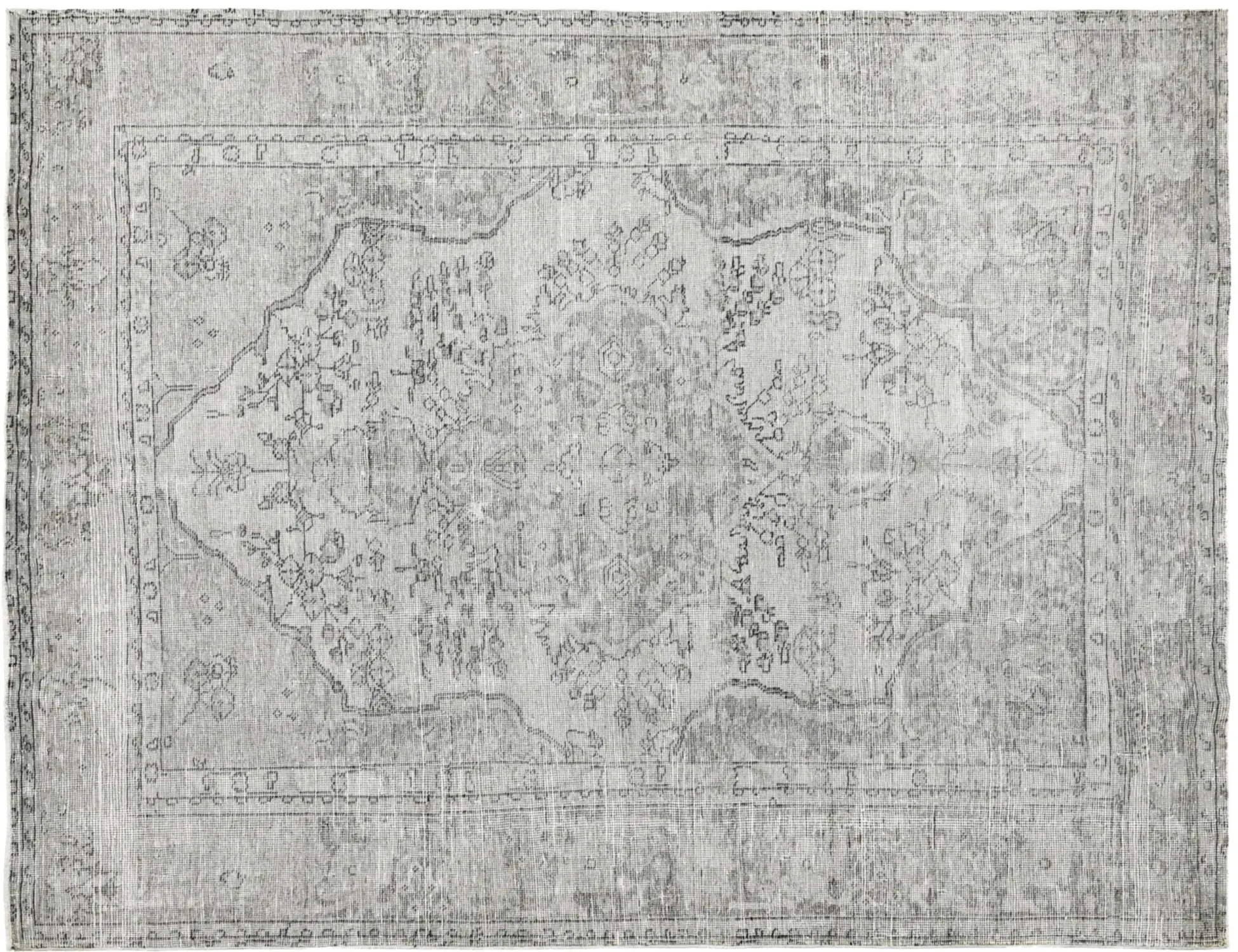 Grå persia Persisk vintage teppe 270 x 194 cm - Unikt håndlaget teppe