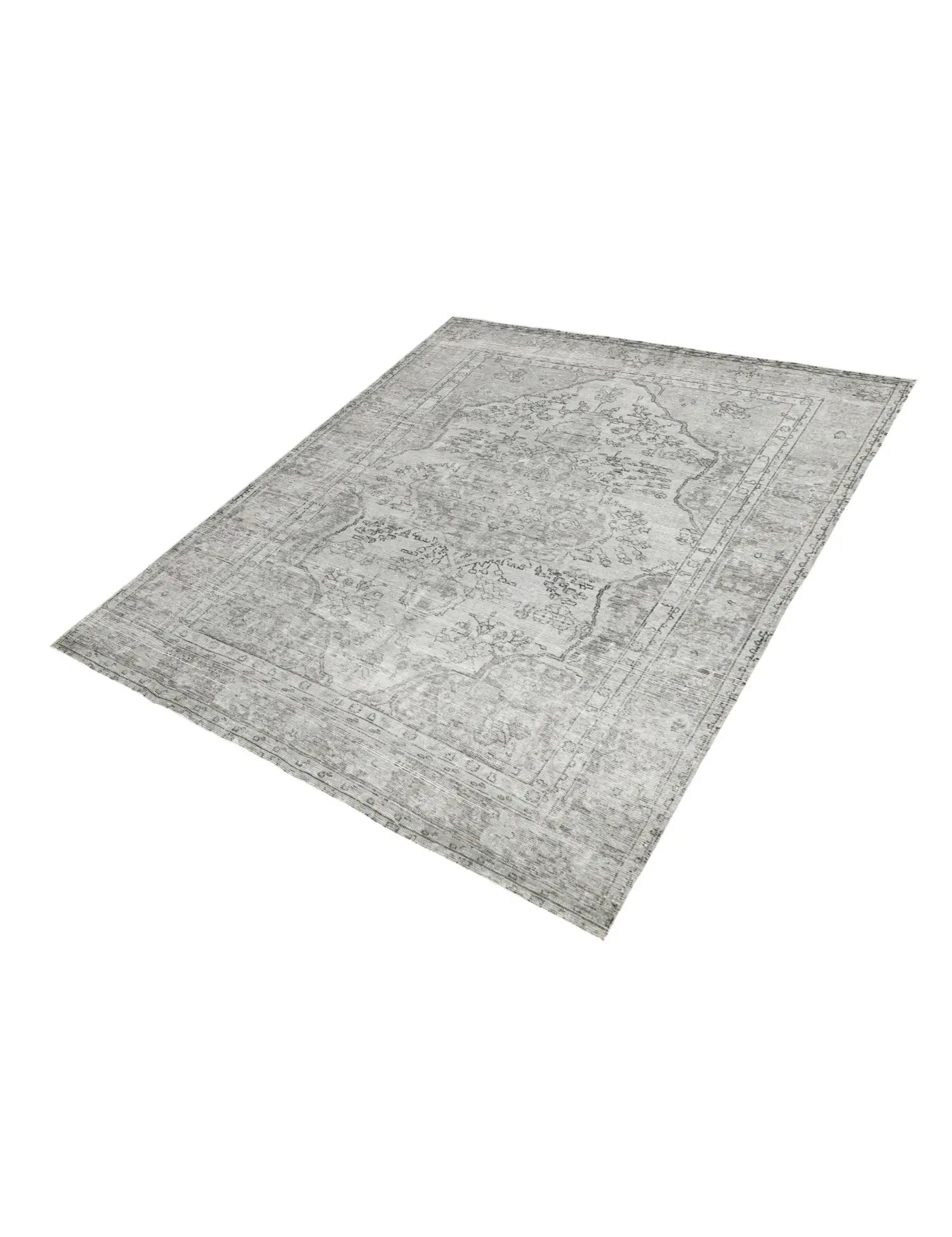 Grå persia Persisk vintage teppe 270 x 194 cm - Unikt håndlaget teppe