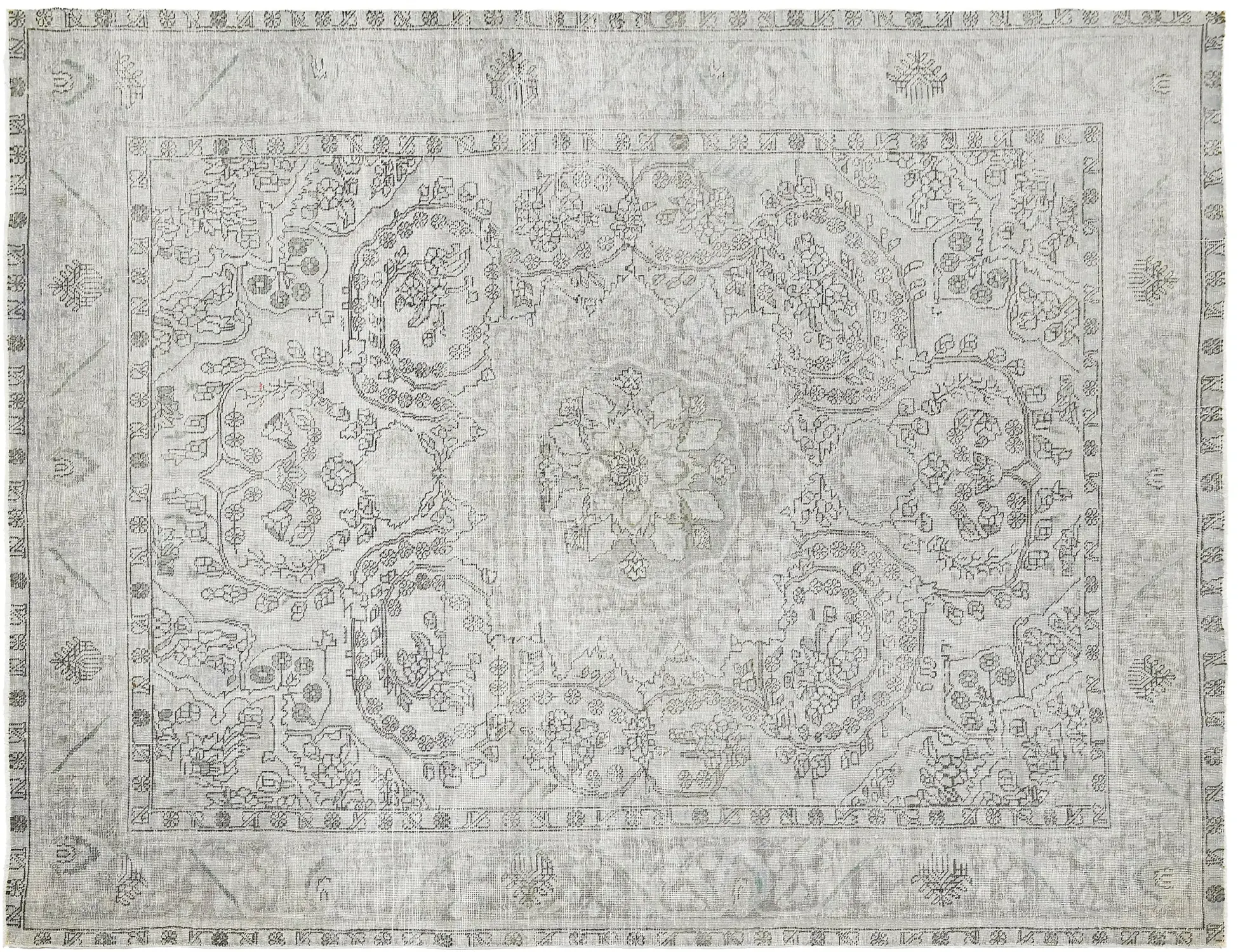 Grön Persien Persisk vintage matta 292 x 212 cm - Unik handgjord matta