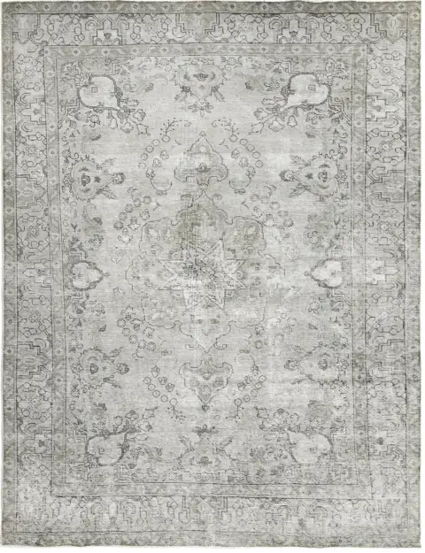 Grå Persien Persisk vintage matta 283 x 190 cm