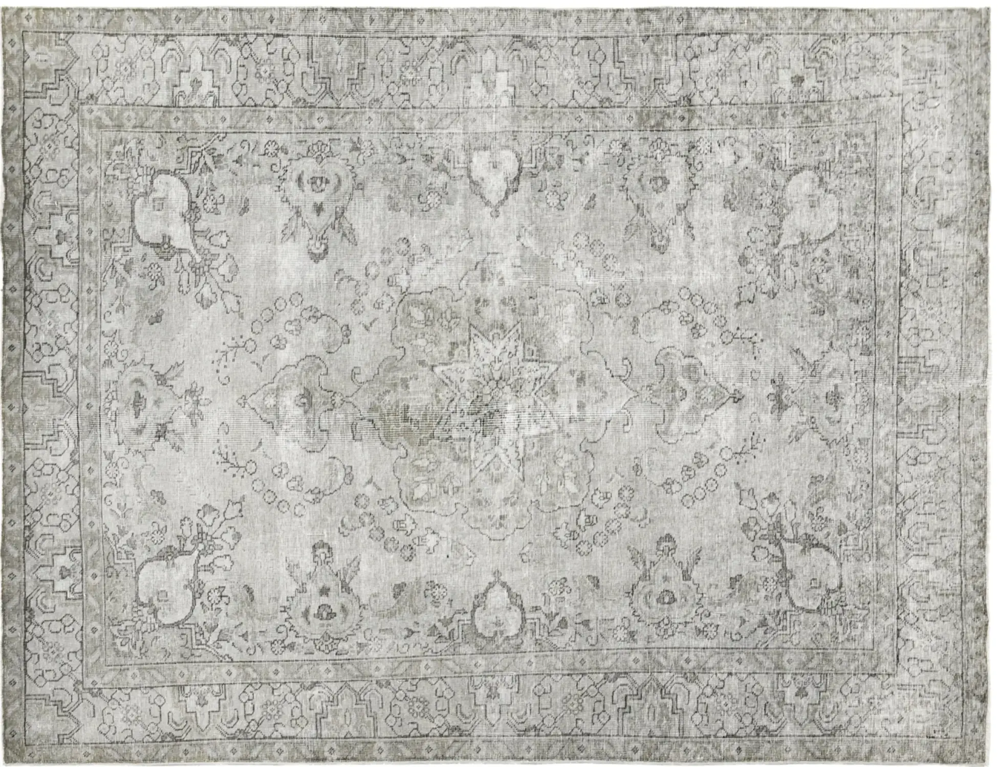 Grise Persan Tapis Persan vintage 283 x 190 cm - Tapis fait main unique