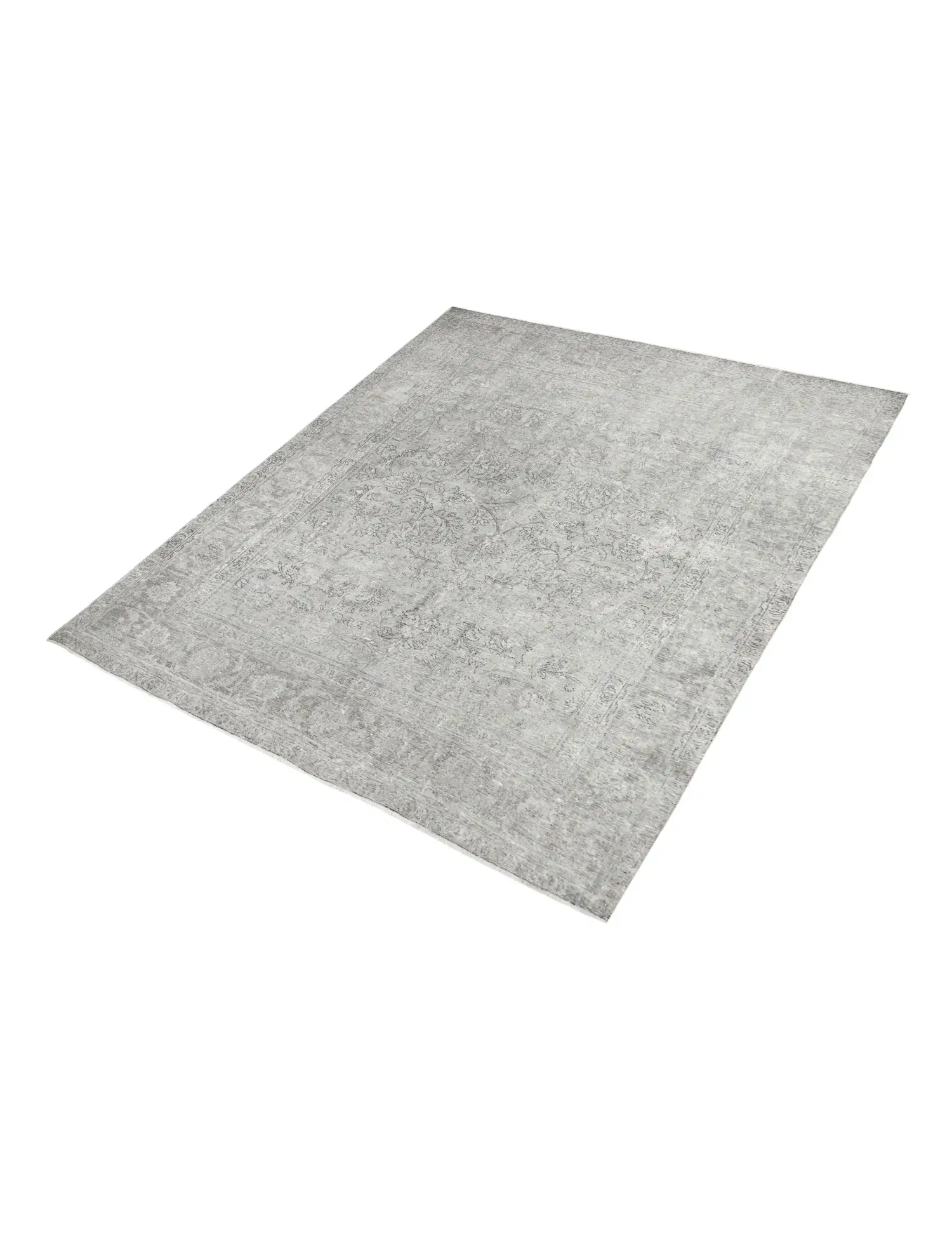 Grey Persia Persian Vintage Carpet 287 x 242 cm - Unique Handmade Carpet