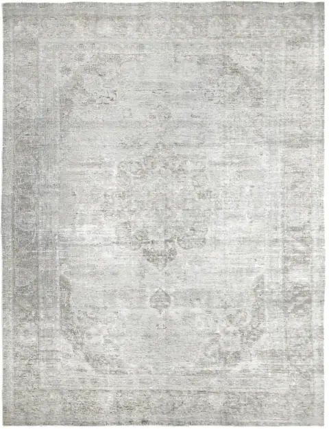 Grau Persien Persischer Vintage Teppich 337 x 234 cm