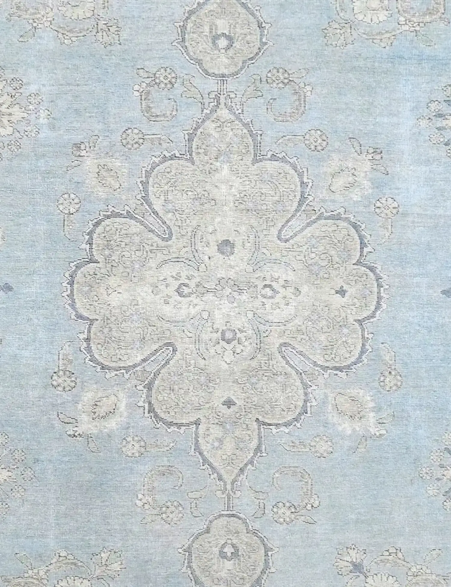 Blau Persien Persischer Vintage Teppich 326 x 223 cm - Einzigartiger handgefertigter Teppich
