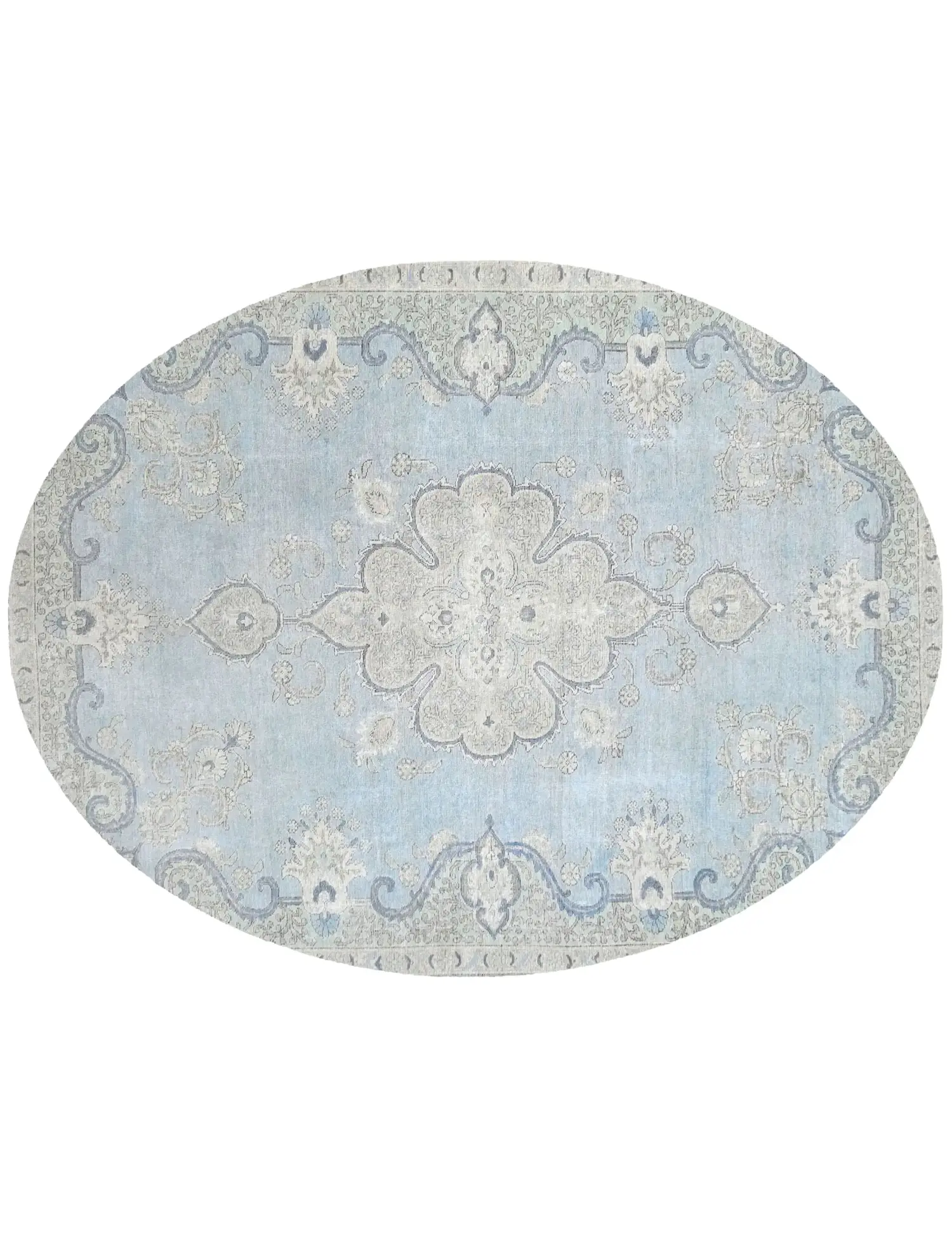 Blau Persien Persischer Vintage Teppich 326 x 223 cm - Einzigartiger handgefertigter Teppich