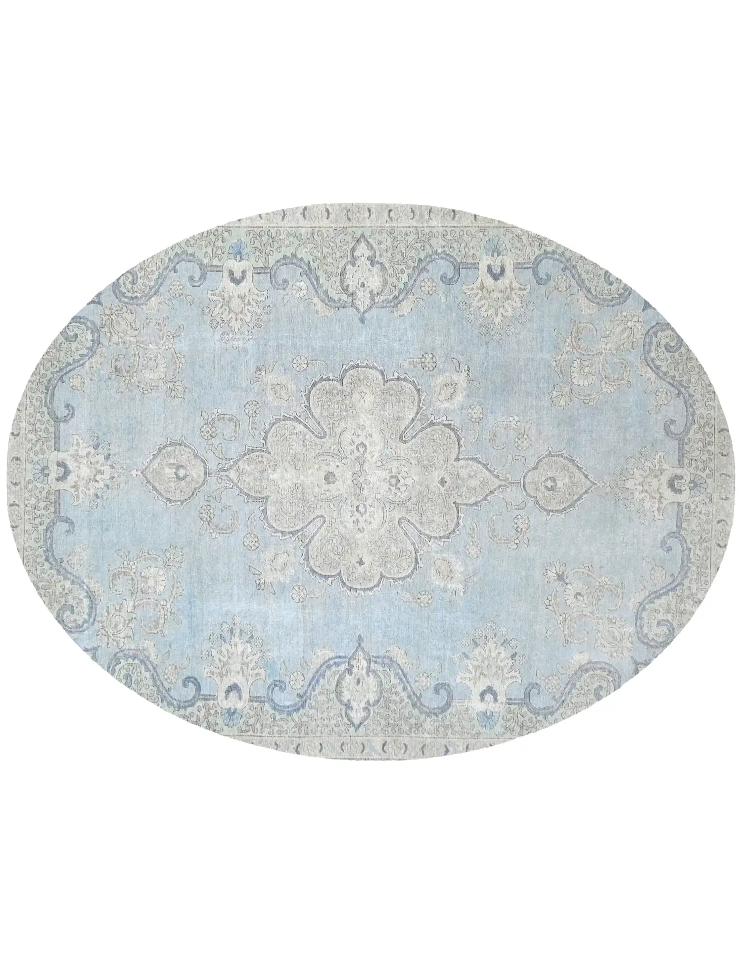 Blau Persien Persischer Vintage Teppich 326 x 223 cm - Einzigartiger handgefertigter Teppich