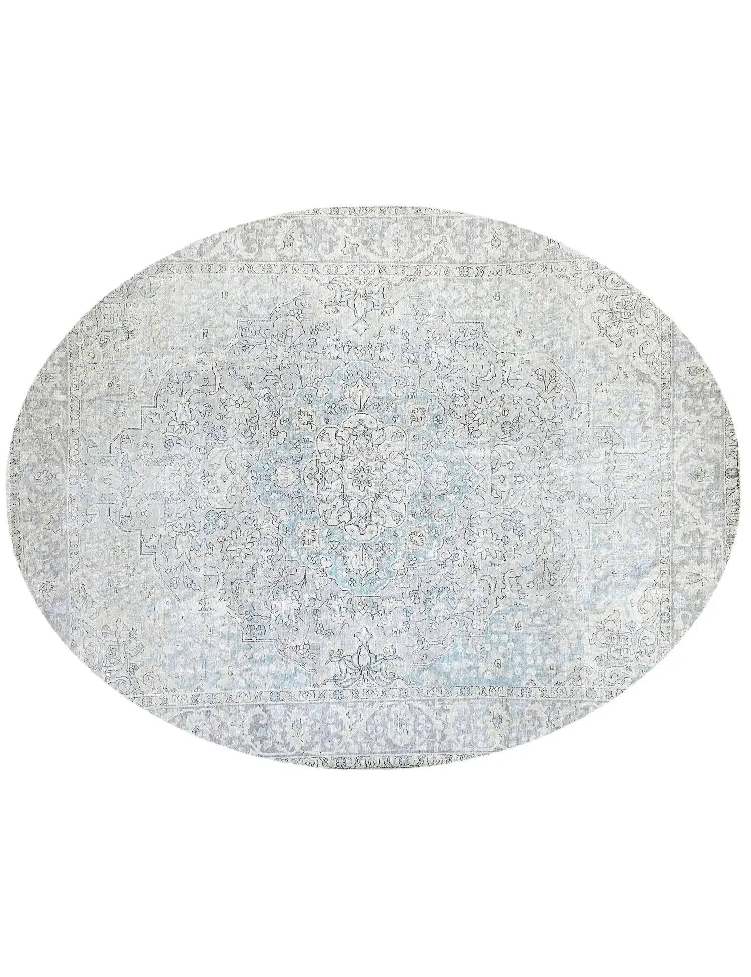 Blau Persien Persischer Vintage Teppich 365 x 294 cm - Einzigartiger handgefertigter Teppich
