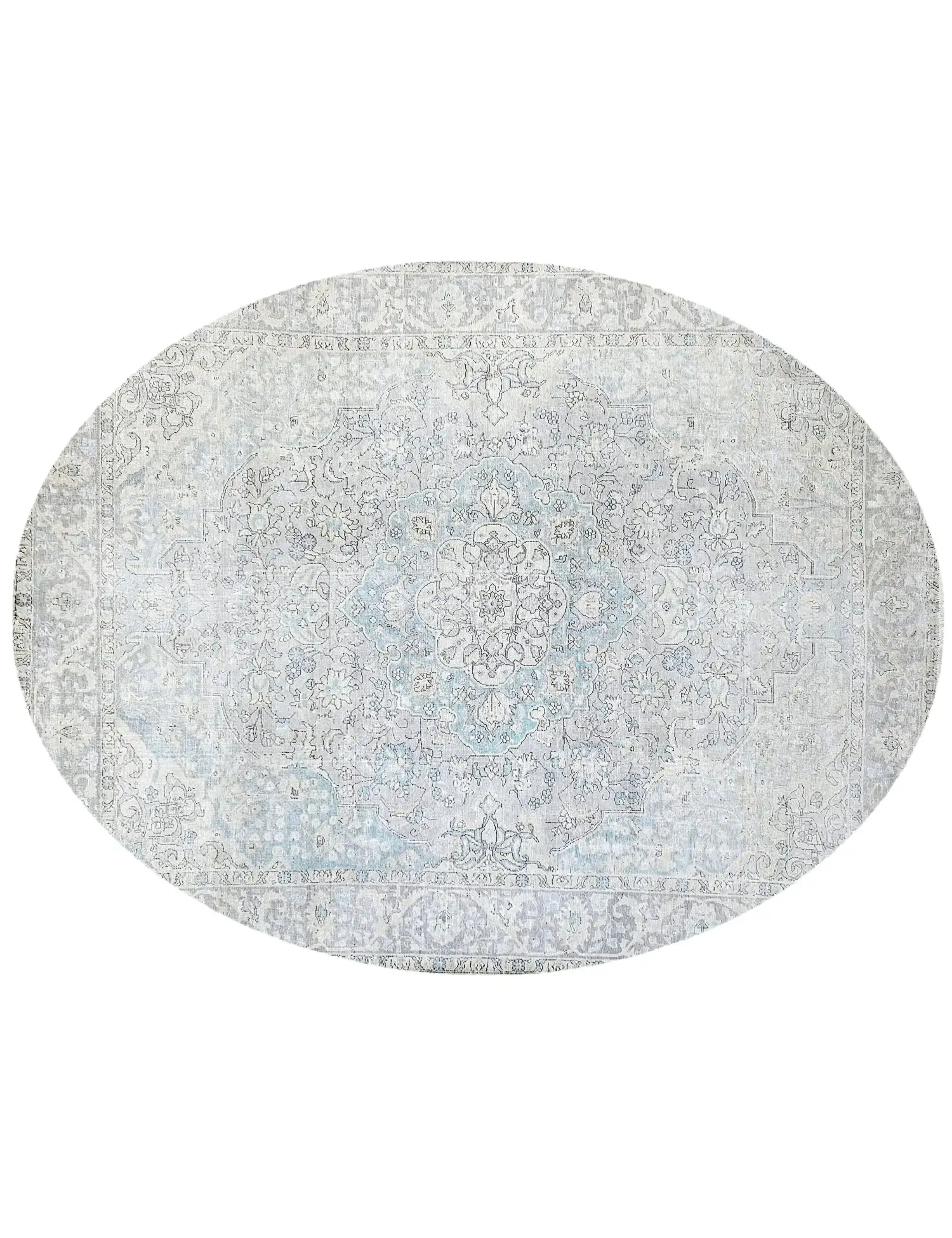 Blau Persien Persischer Vintage Teppich 365 x 294 cm - Einzigartiger handgefertigter Teppich