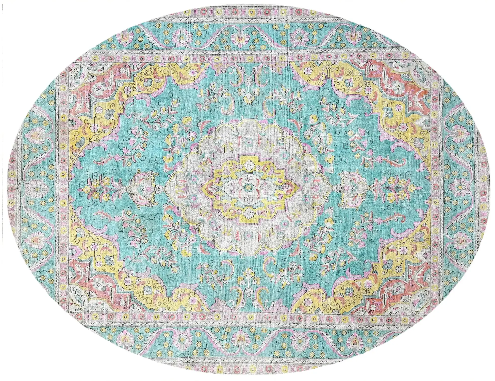 Mehrfarbig Persien Persischer Vintage Teppich 385 x 290 cm - Einzigartiger handgefertigter Teppich