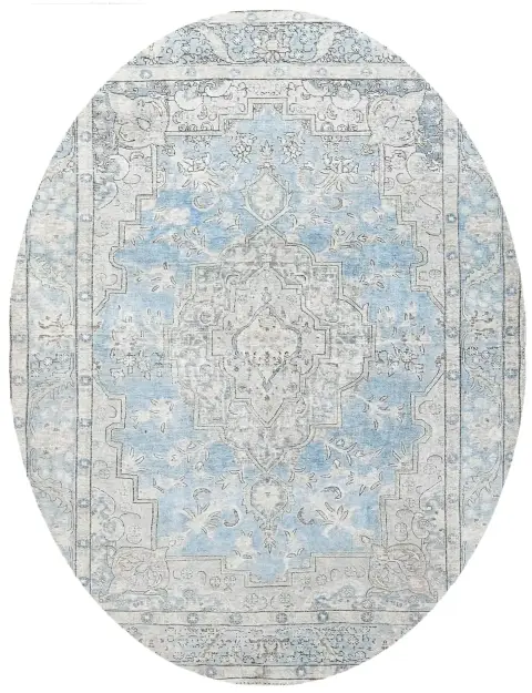 Blau Persien Persischer Vintage Teppich 306 x 199 cm