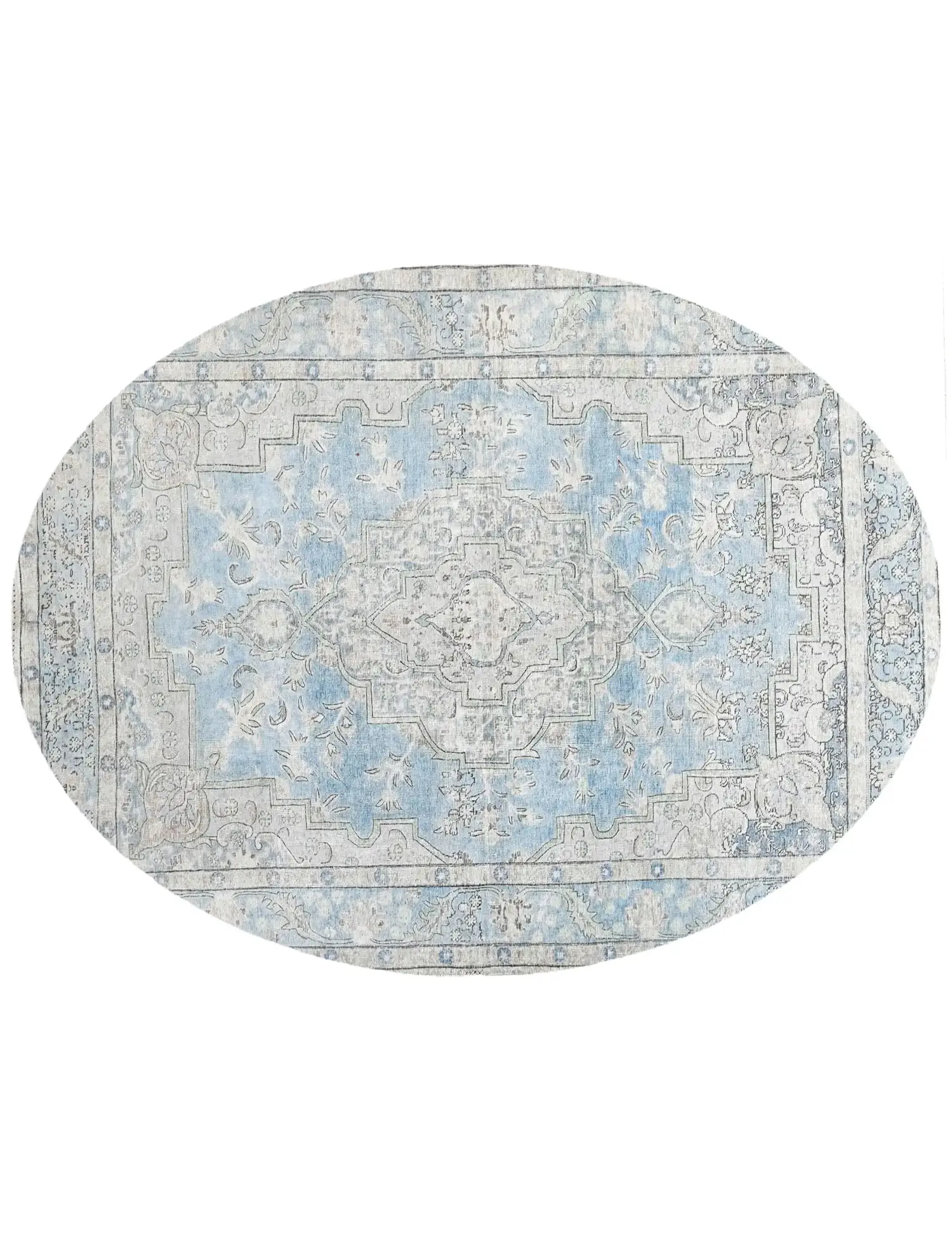 Blau Persien Persischer Vintage Teppich 306 x 199 cm - Einzigartiger handgefertigter Teppich