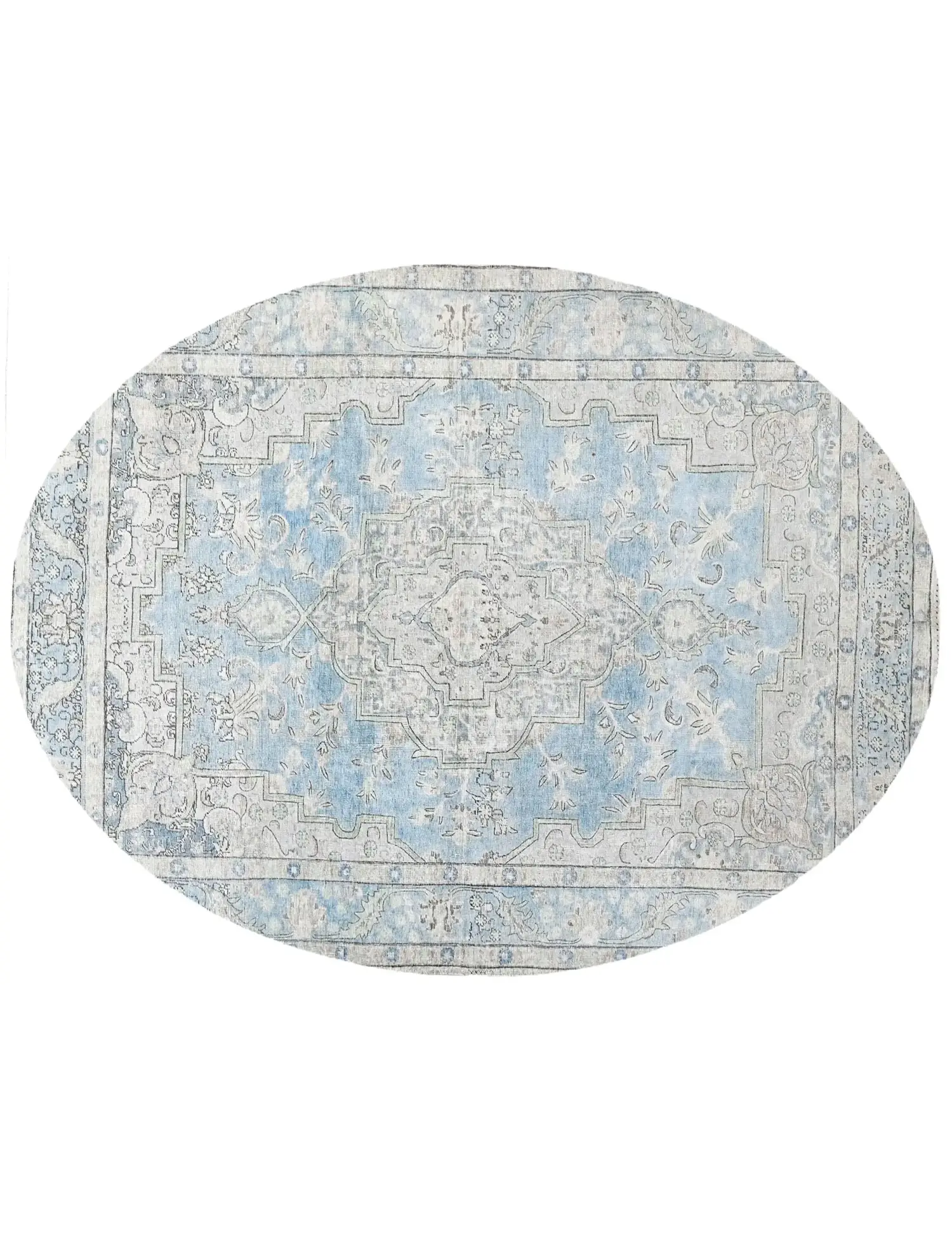 Blau Persien Persischer Vintage Teppich 306 x 199 cm - Einzigartiger handgefertigter Teppich