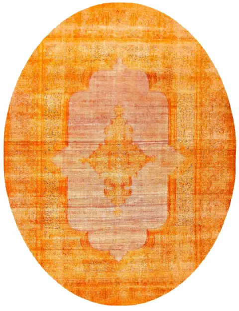 Orange Persan Tapis Persan vintage 396 x 290 cm