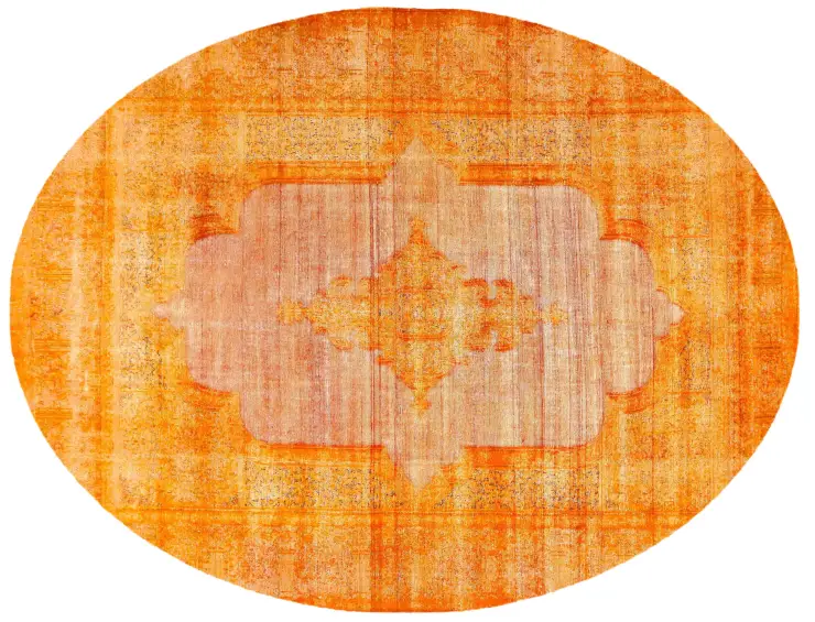 Orange Persien Persischer Vintage Teppich 396 x 290 cm