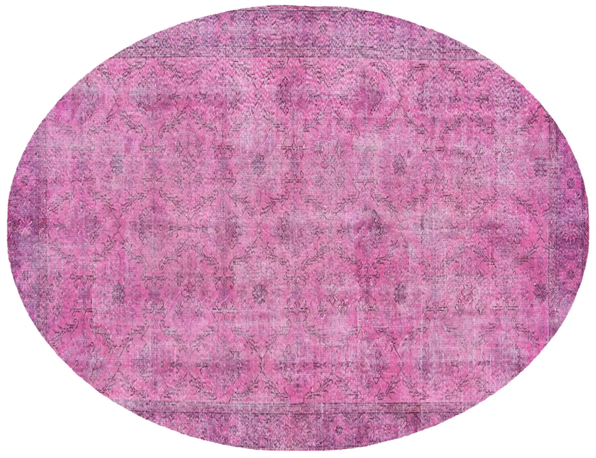 Rosa Türkei Vintage Teppich 285 x 167 cm - Einzigartiger handgefertigter Teppich