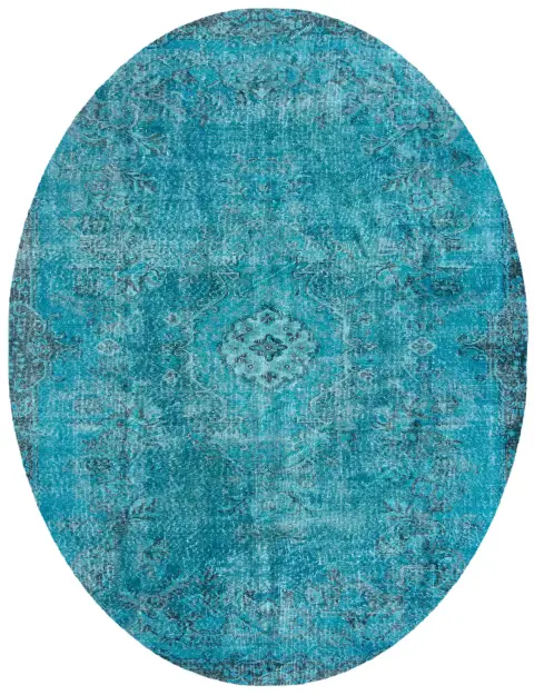 Turquesa Turquía Alfombra vintage 291 x 168 cm