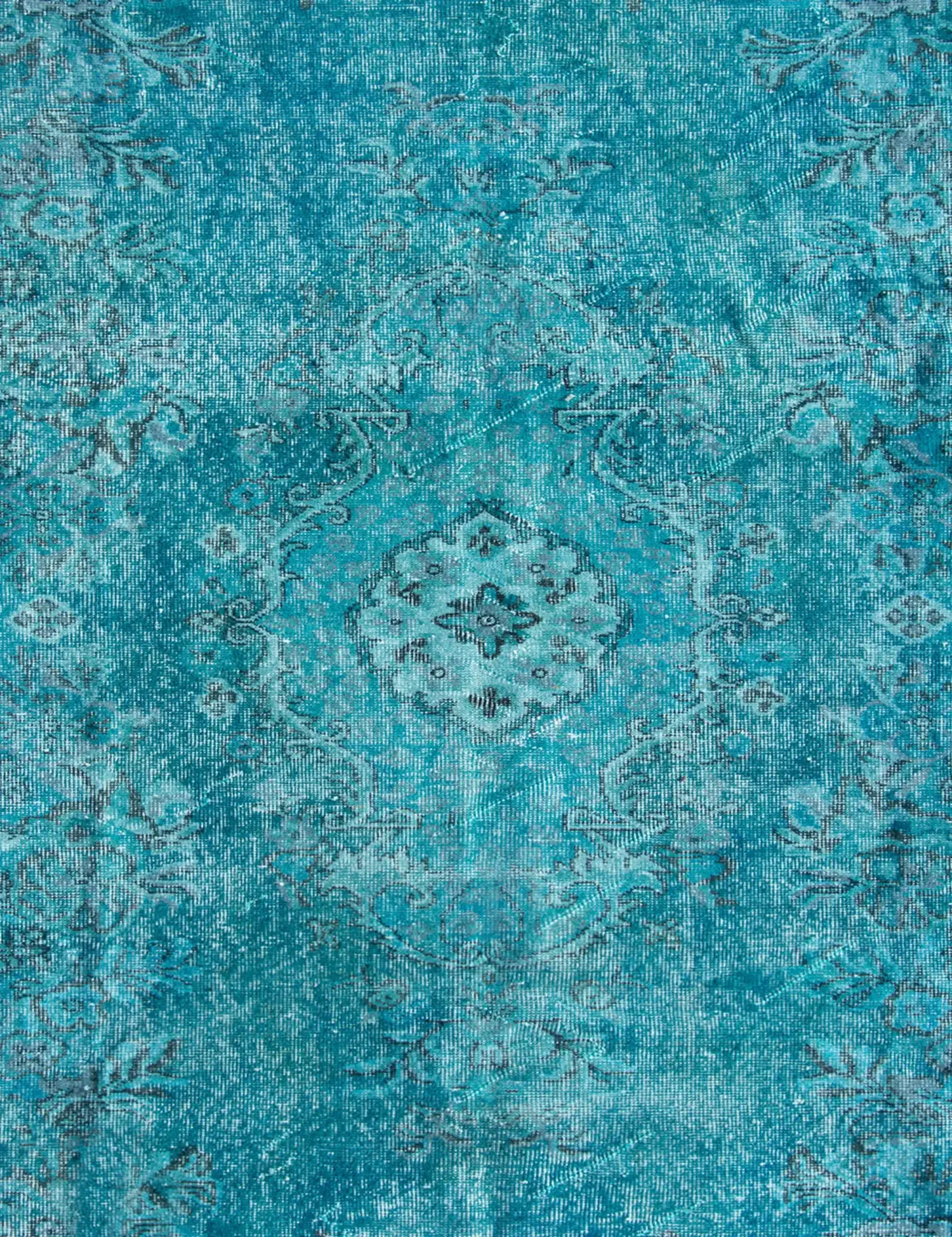 Türkis Türkei Vintage Teppich 291 x 168 cm - Einzigartiger handgefertigter Teppich