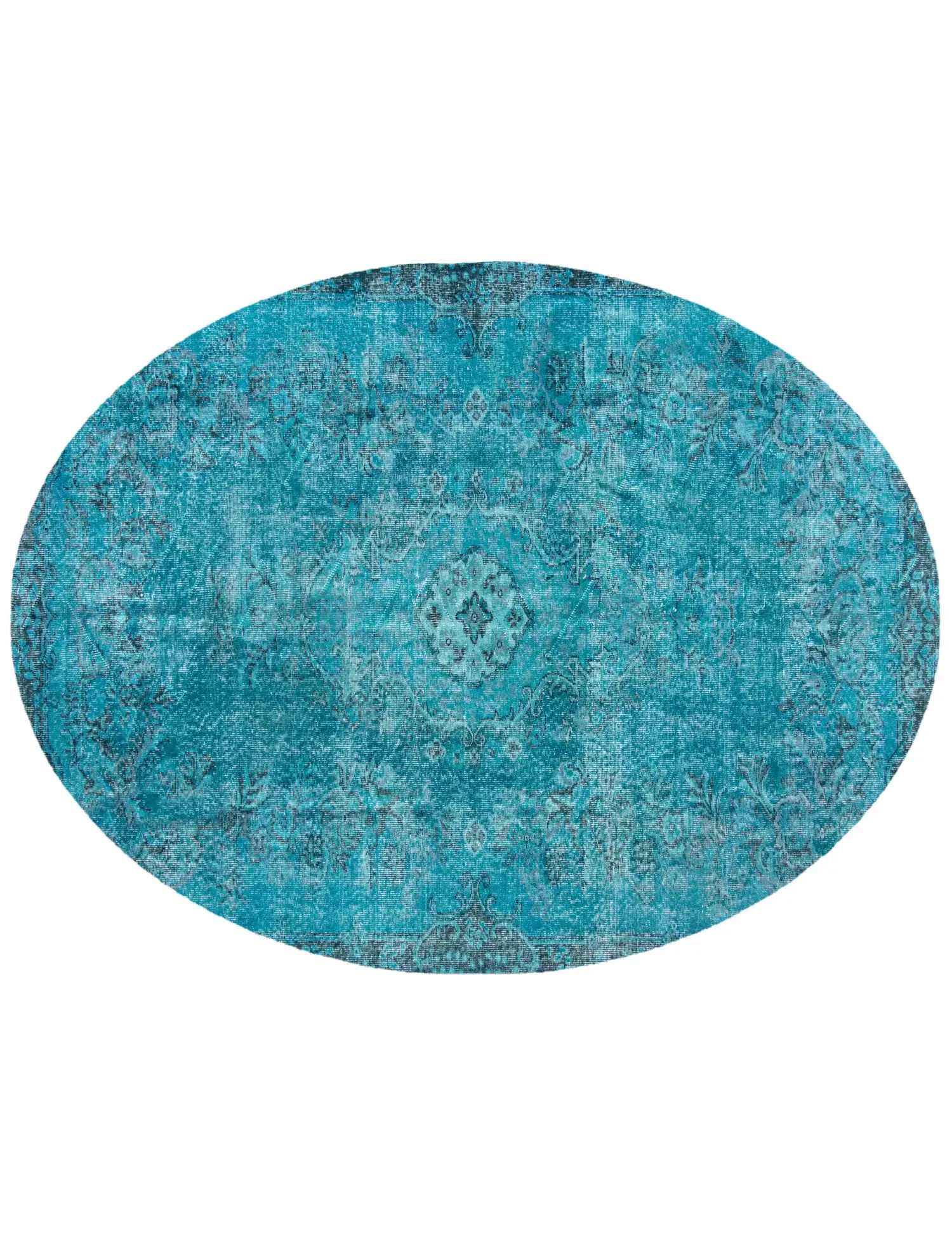 Türkis Türkei Vintage Teppich 291 x 168 cm - Einzigartiger handgefertigter Teppich