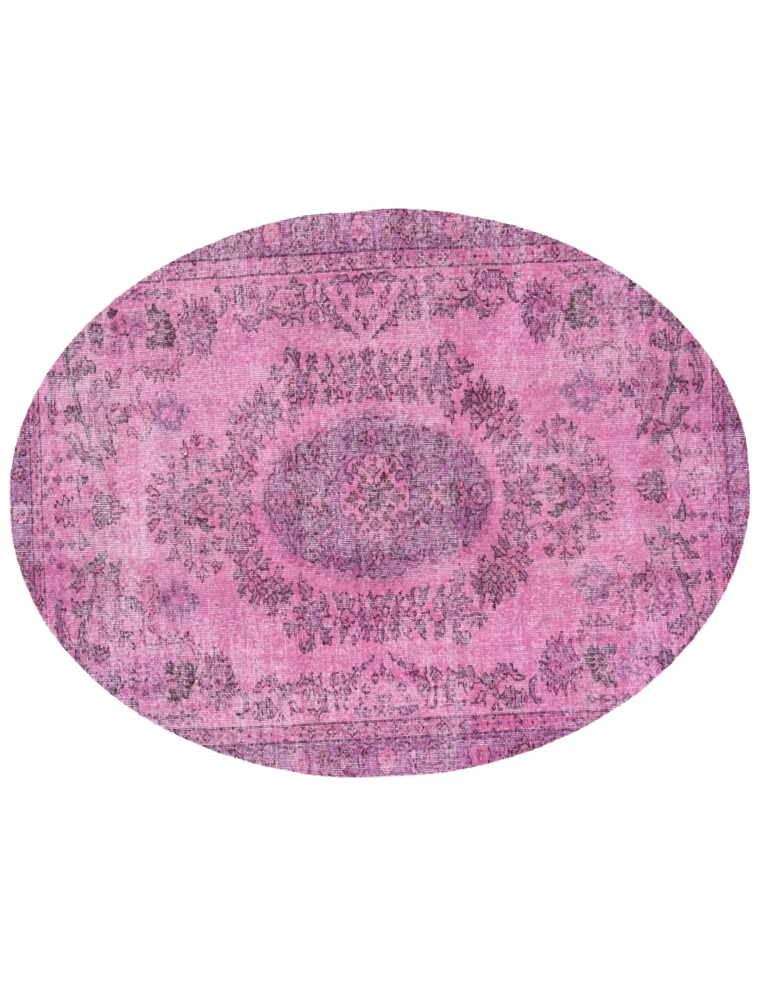 Rosa Türkei Vintage Teppich 277 x 163 cm - Einzigartiger handgefertigter Teppich