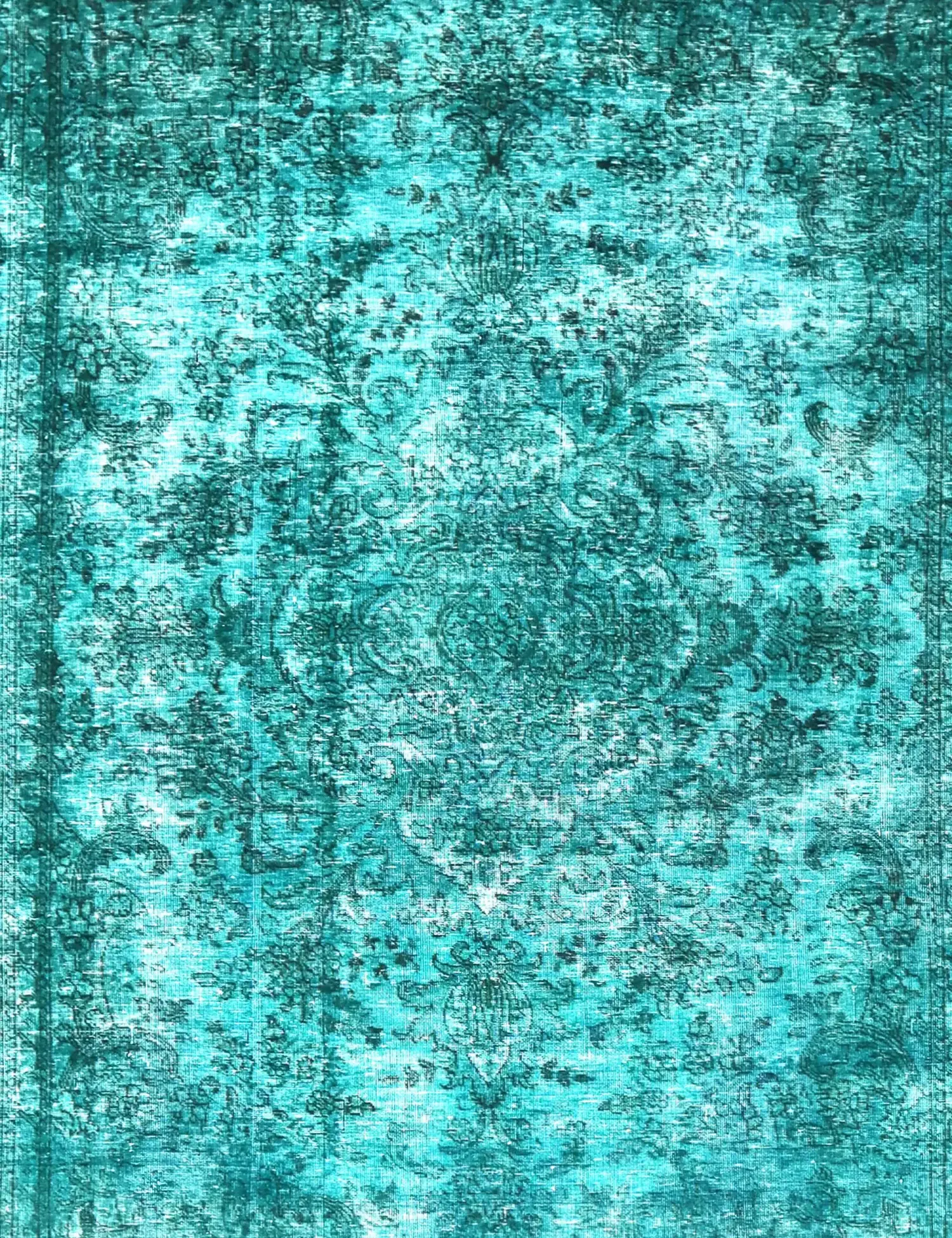 Turkos Persien Persisk vintage matta 320 x 215 cm - Unik handgjord matta