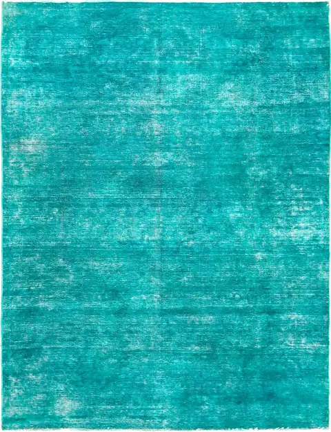 Turquoise Persan Tapis Persan vintage 265 x 190 cm