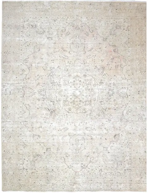 Beige Persan Tapis Persan vintage 355 x 264 cm