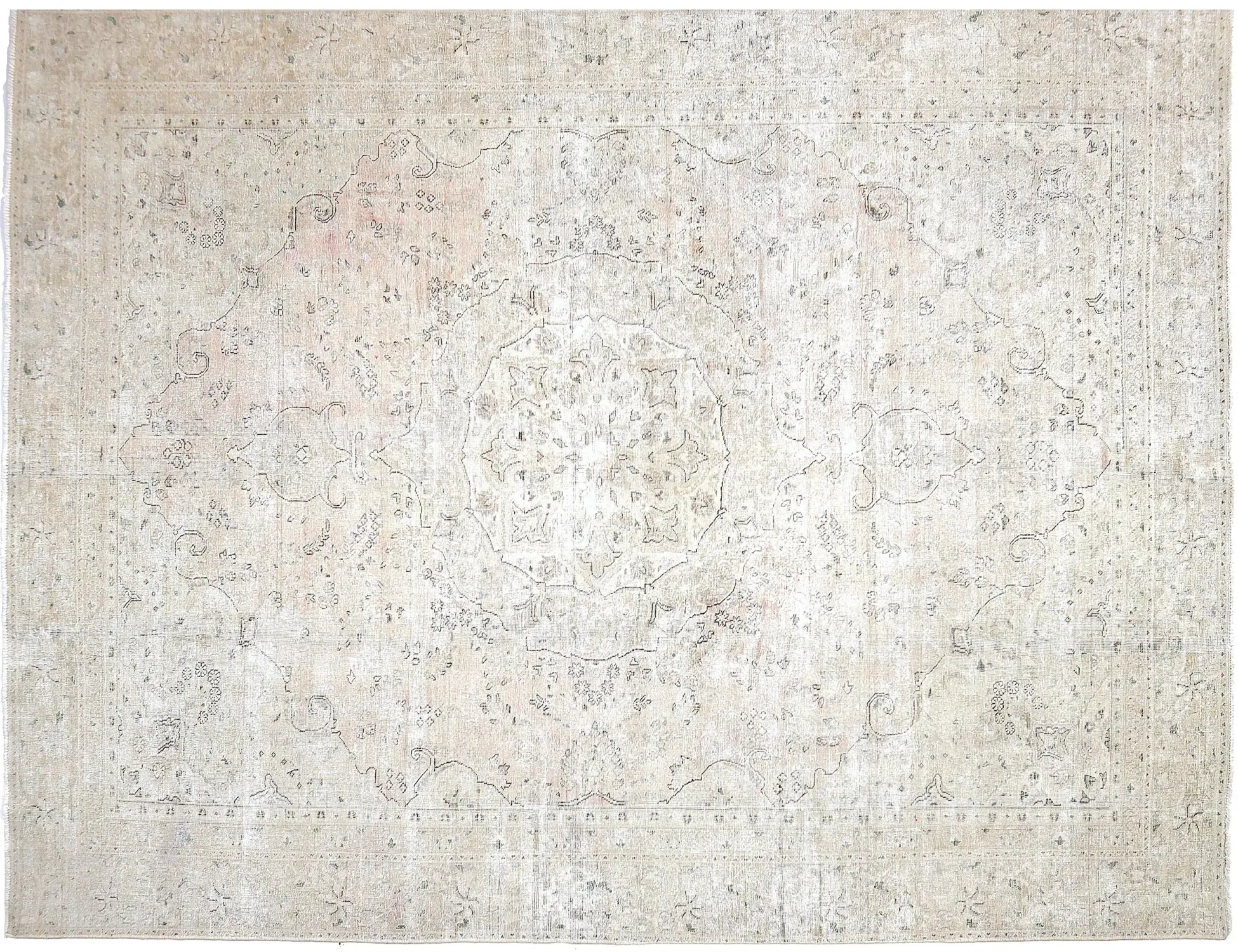 Beige Persien Persisk vintage matta 355 x 264 cm - Unik handgjord matta