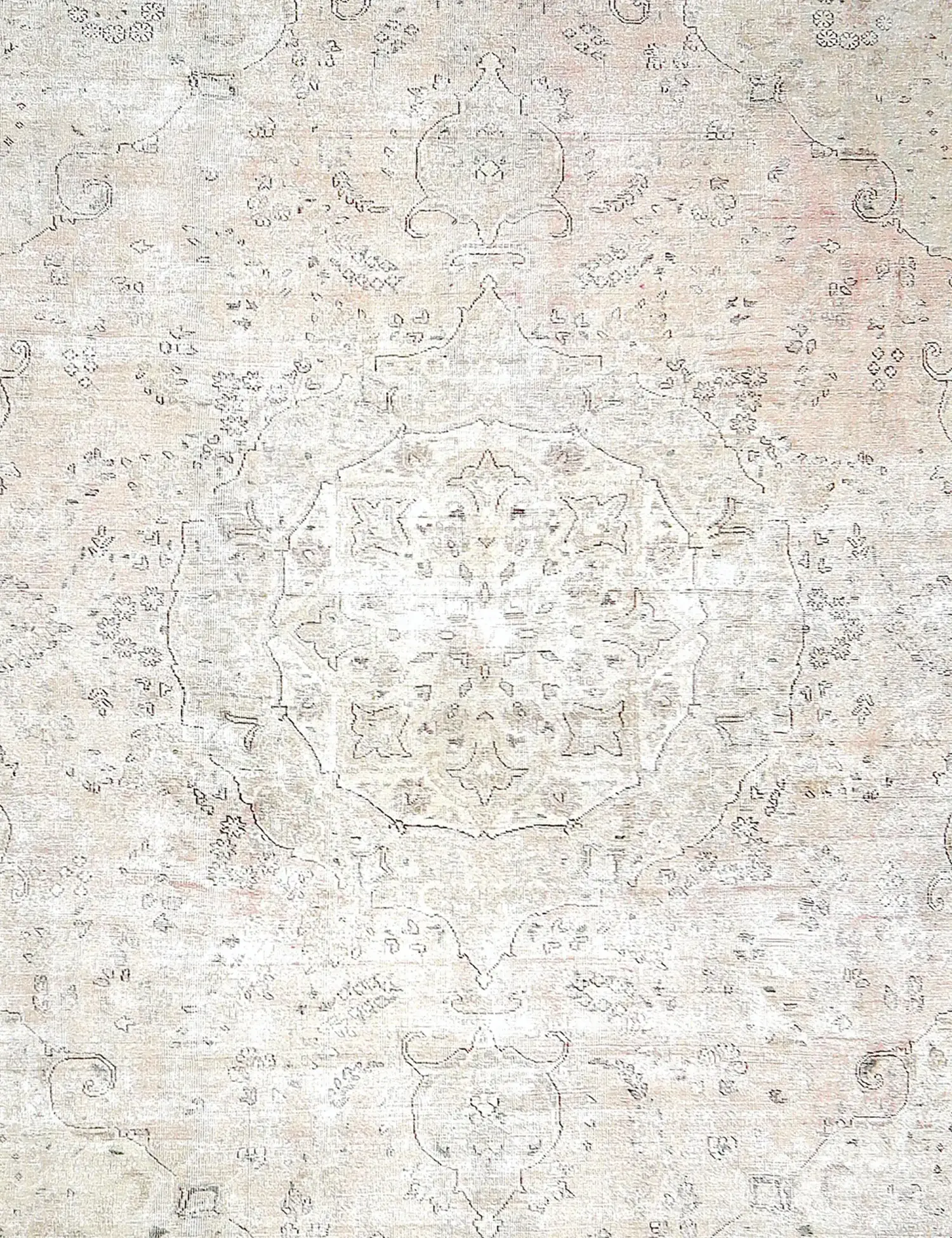 Beige Persien Persisk vintage matta 355 x 264 cm - Unik handgjord matta