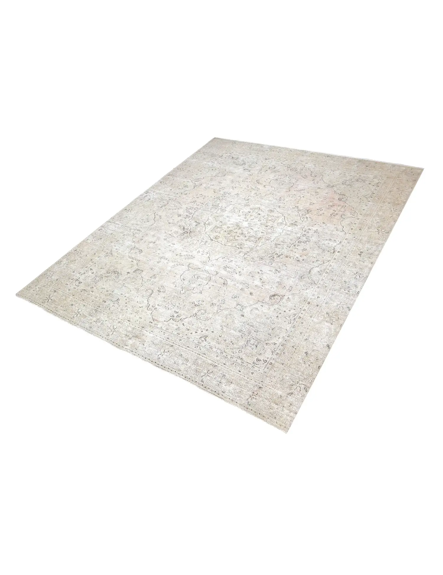 Beige Persien Persisk vintage matta 355 x 264 cm - Unik handgjord matta