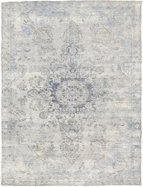 Grau Persien Persischer Vintage Teppich 260 x 180 cm