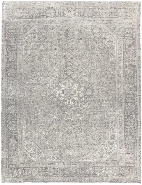 Grau Persien Persischer Vintage Teppich 277 x 187 cm