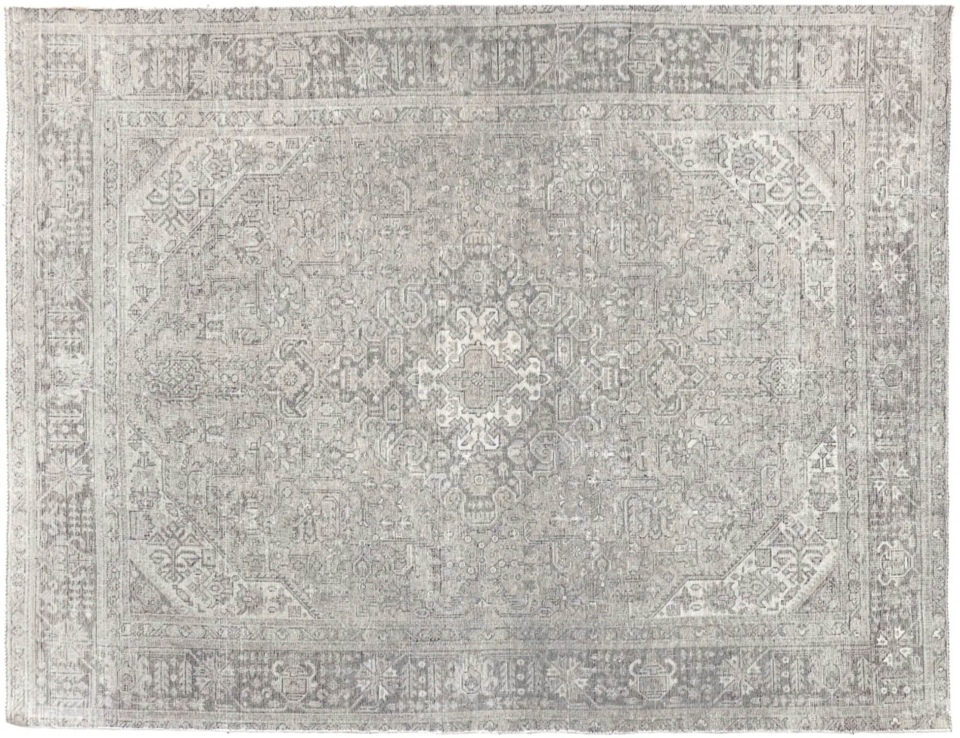 Grå Persien Persisk Vintagetæppe 277 x 187 cm - Unikt håndlavet tæppe
