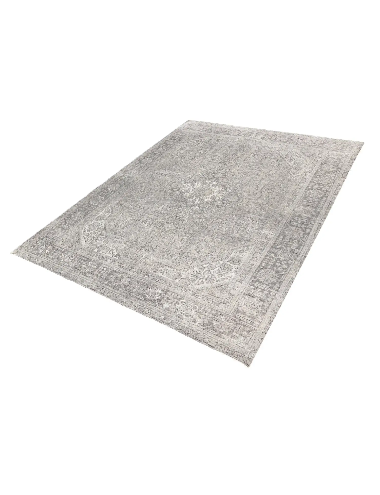 Grå Persien Persisk Vintagetæppe 277 x 187 cm - Unikt håndlavet tæppe