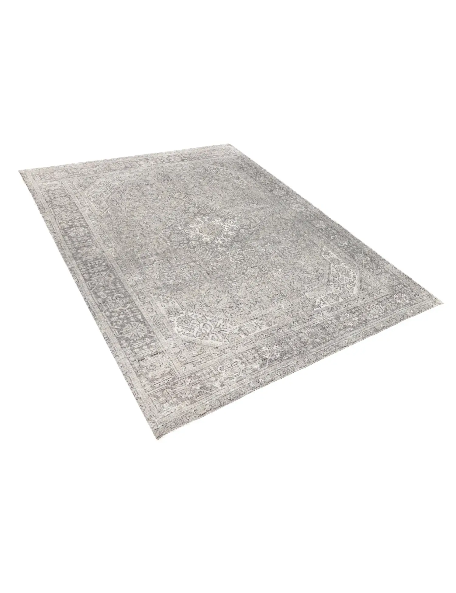 Grå Persien Persisk Vintagetæppe 277 x 187 cm - Unikt håndlavet tæppe