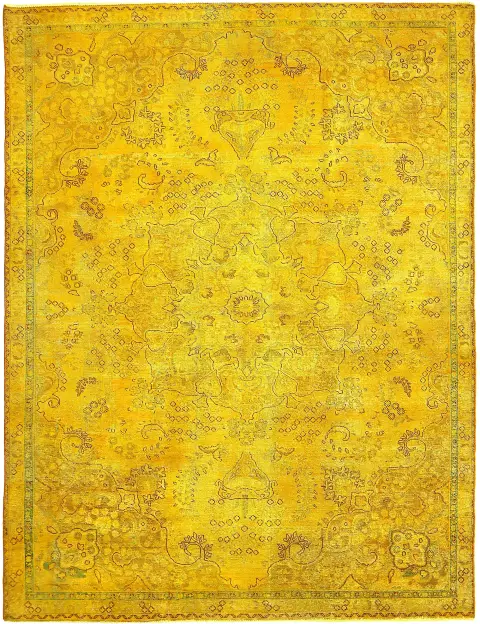 Jaune Persan Tapis Persan vintage 315 x 208 cm