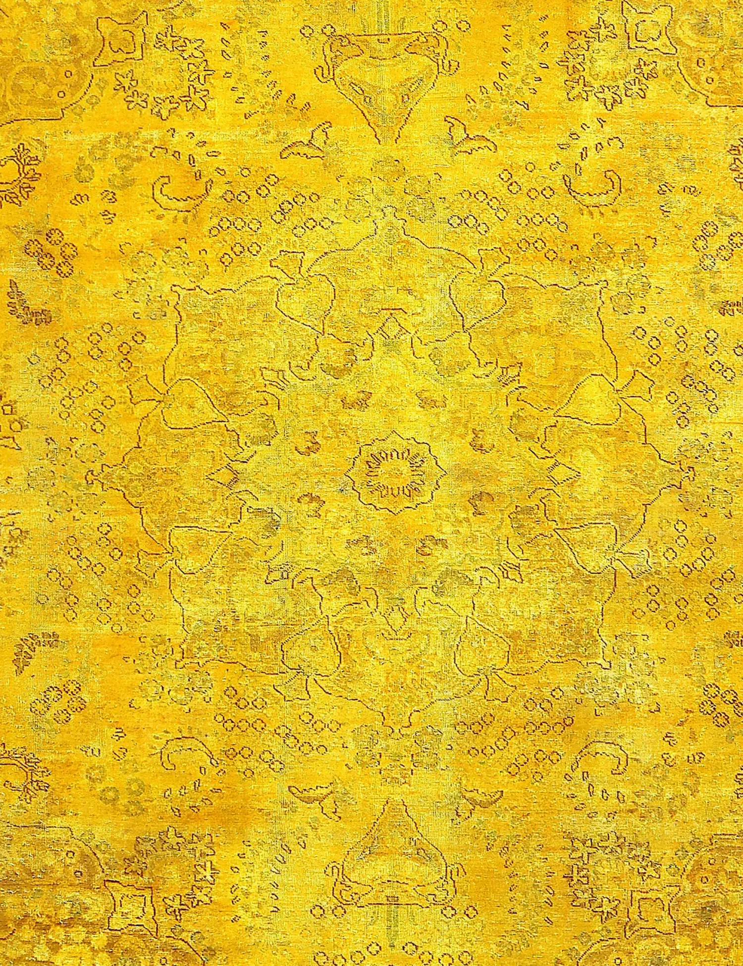 Amarillo Persa Alfombra persa vintage 315 x 208 cm - Alfombra única hecha a mano