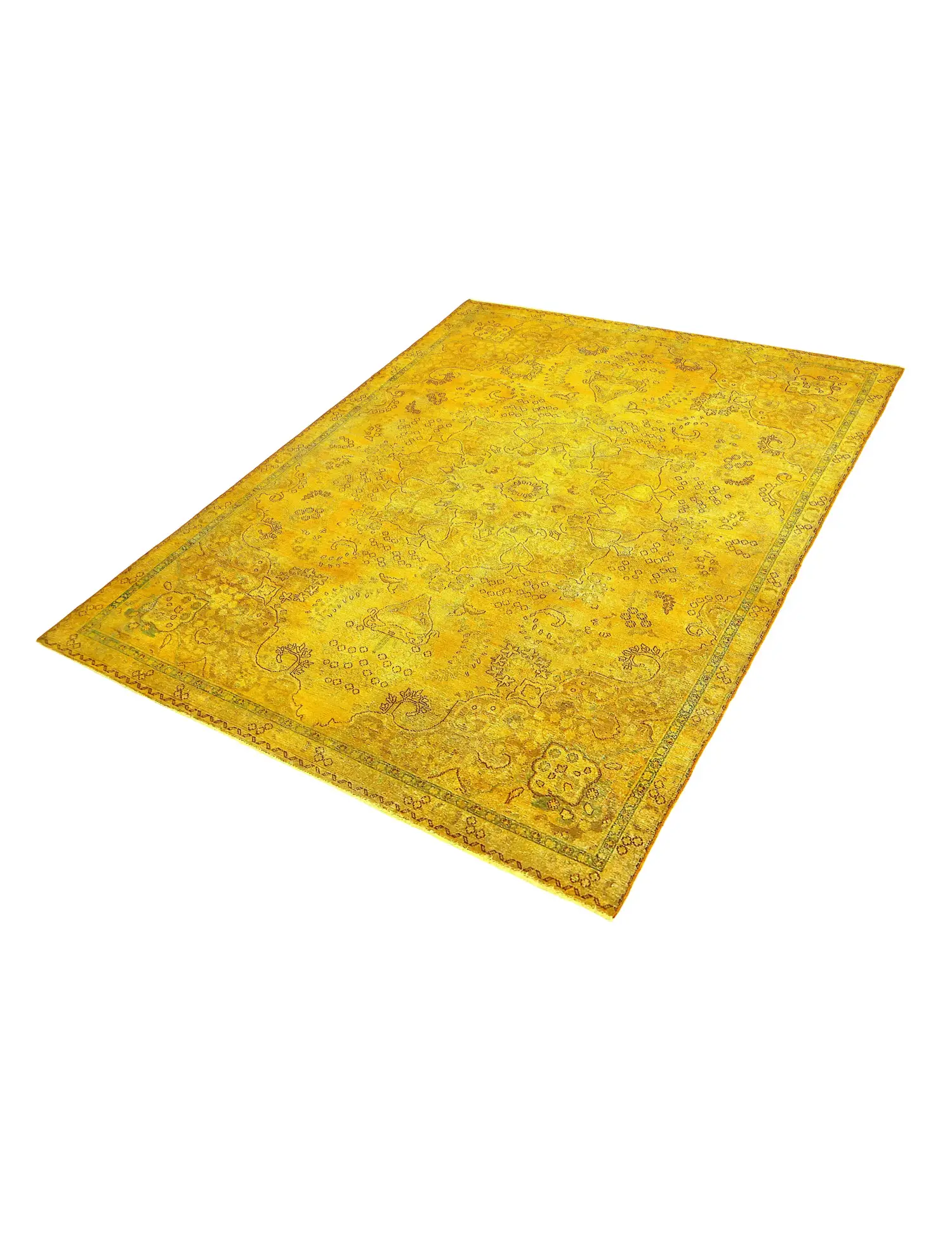 Amarillo Persa Alfombra persa vintage 315 x 208 cm - Alfombra única hecha a mano