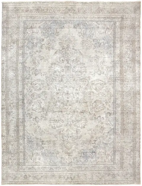 Grå Persien Persisk vintage matta 270 x 190 cm