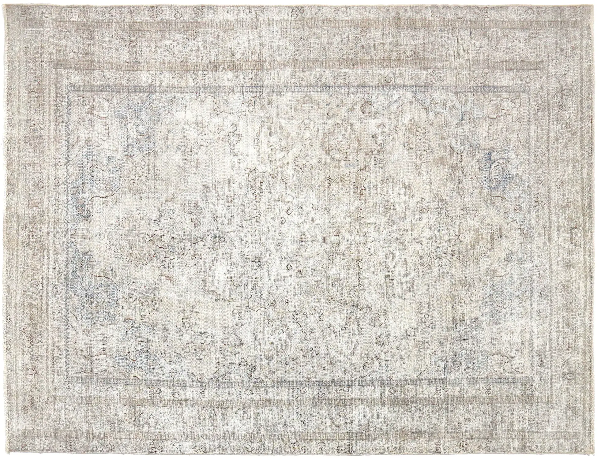 Grå Persien Persisk vintage matta 270 x 190 cm - Unik handgjord matta